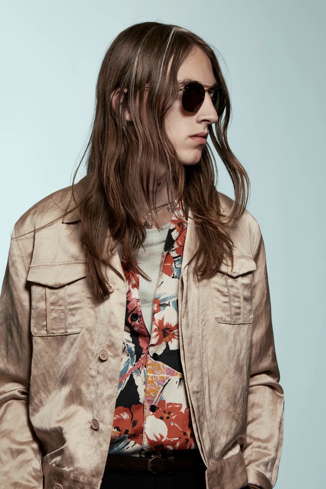 Saint Laurent Paris SS21 Saint Laurent Beckham Hawaiian shirt sample grail palm Size US S / EU 44-46 / 1 - 2 Thumbnail