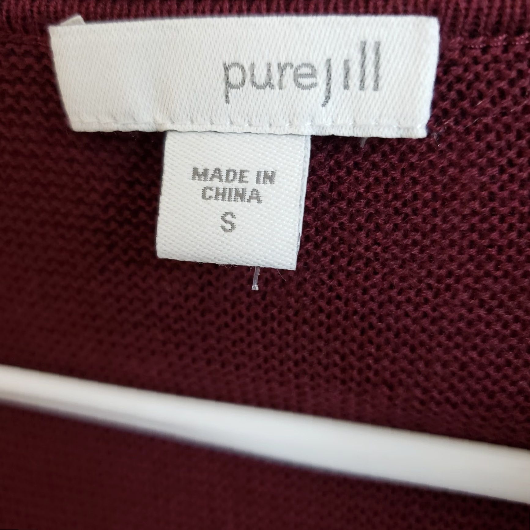 J. Jill PureJill Womens Knit Top Sz Small Brick Red V-Neck Cotton Blend Pullover Shirt Womens Size S / US 4 / IT 40 - 6 Thumbnail