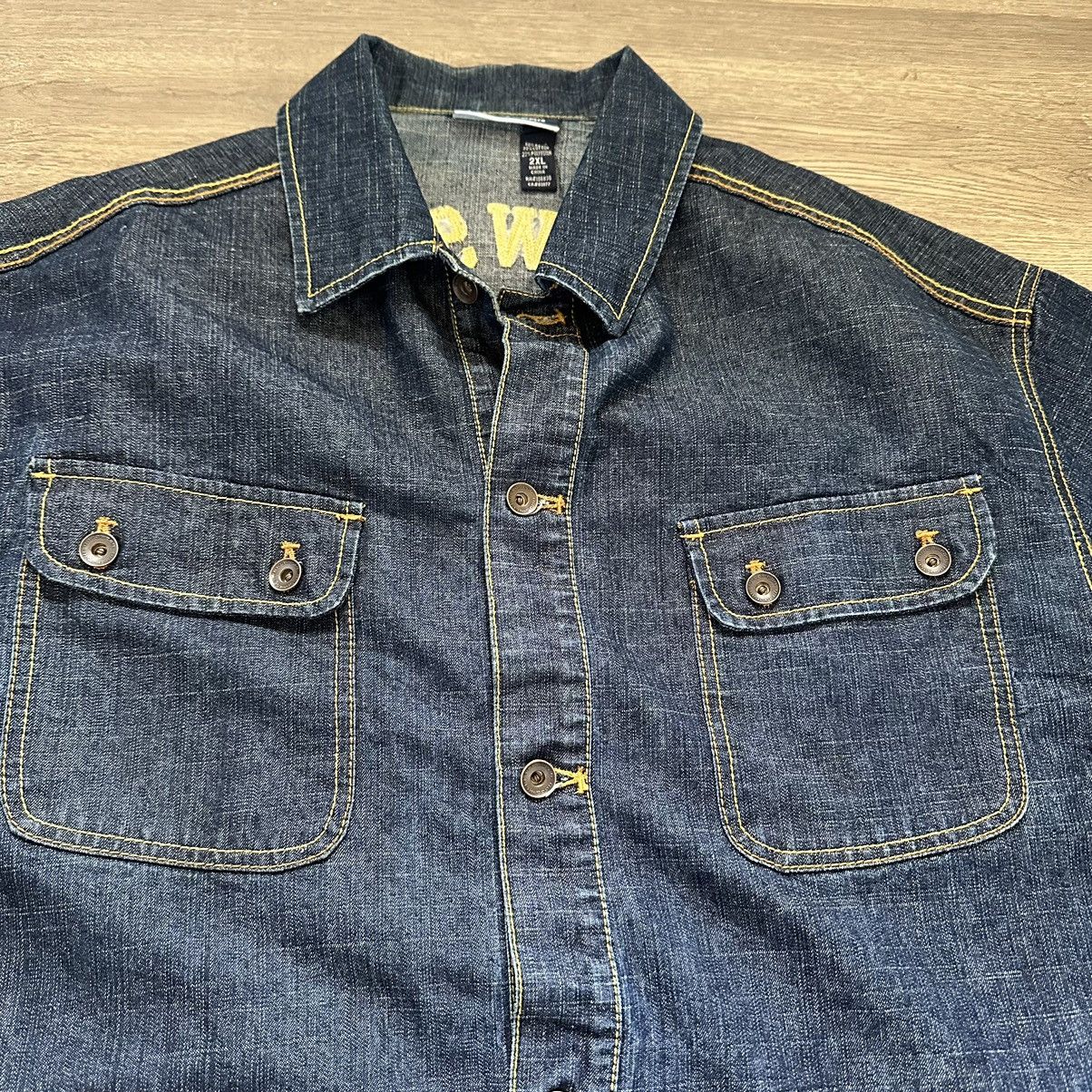 Rocawear × Vintage Vintage Rocawear Denim Blue Jean Jacket Button Up Rap Jay Z Size US XXL / EU 58 / 5 - 5 Thumbnail