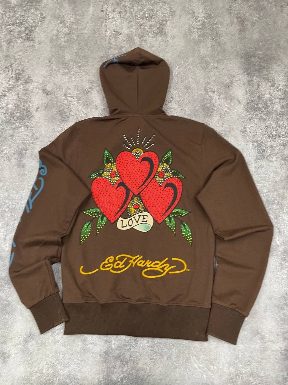 Ed Hardy Ed Hardy Women Cotton Hoodie Zip Brown Graphic Size M Size M / US 6-8 / IT 42-44 - 6 Thumbnail