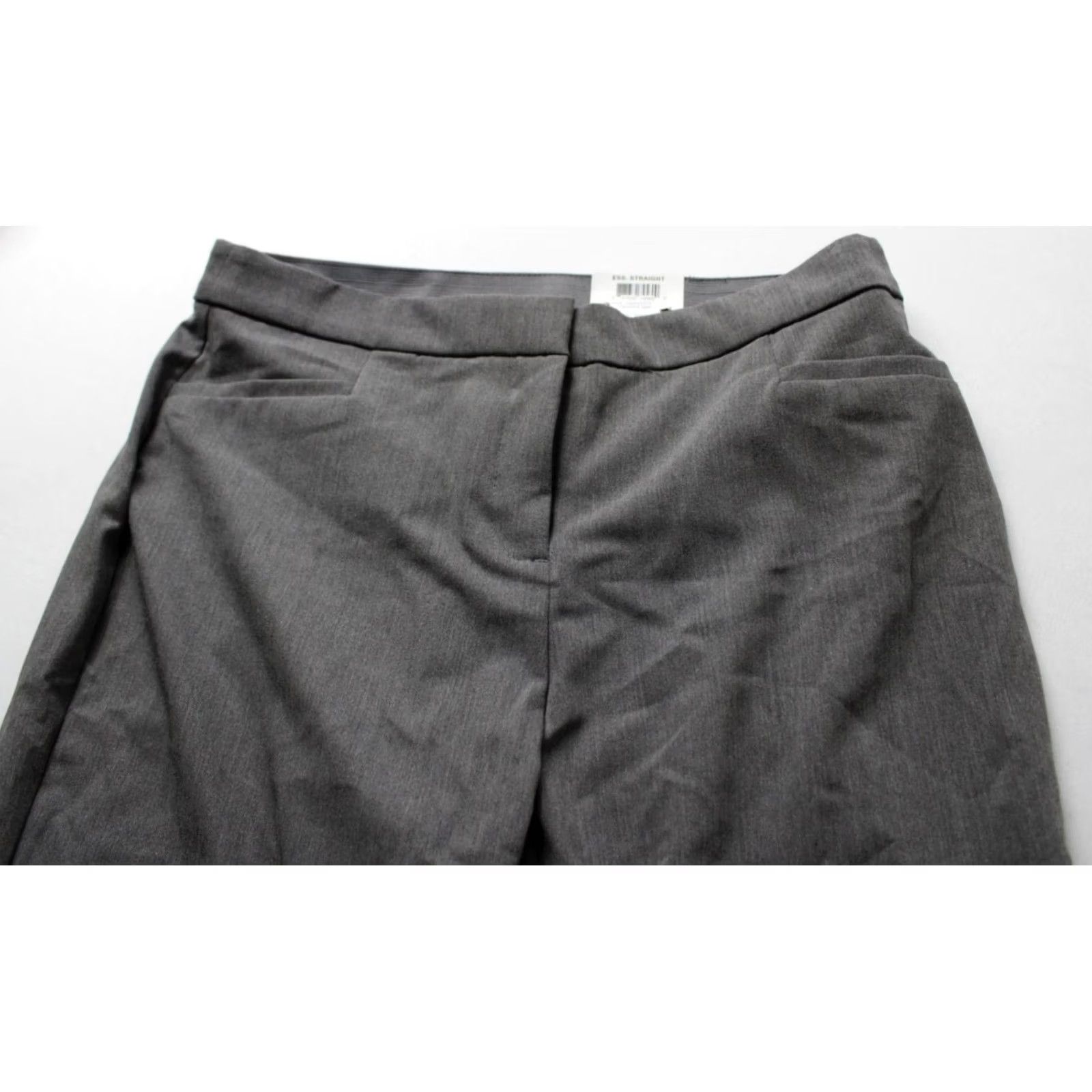 Alfani VINTAGE Alfani Women's Modern Essential Straight Leg Pants JL3 Pepper Gray Size 6 NWT Size 28" / US 6 / IT 42 - 2 Thumbnail