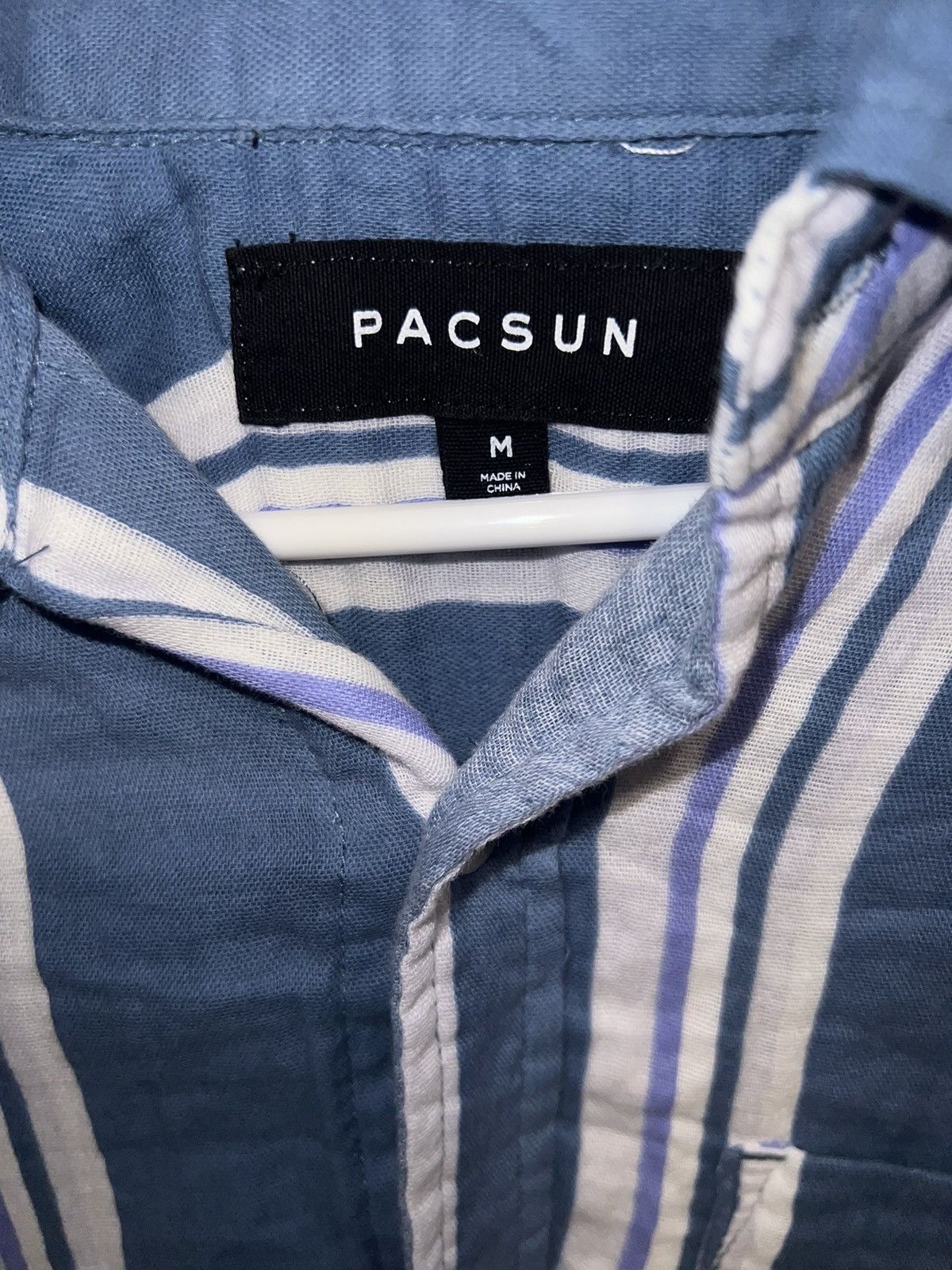 Pacsun Pacsun Blue Striped Button Up Shirt - M Size US M / EU 48-50 / 2 - 3 Thumbnail