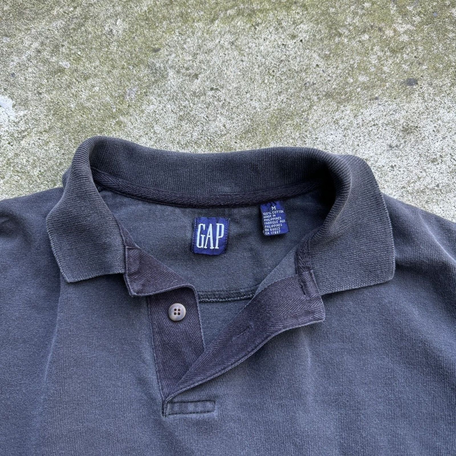 Gap Vintage Gap Oversized Faded Black Heavy Cotton Shirt Size US M / EU 48-50 / 2 - 6 Thumbnail