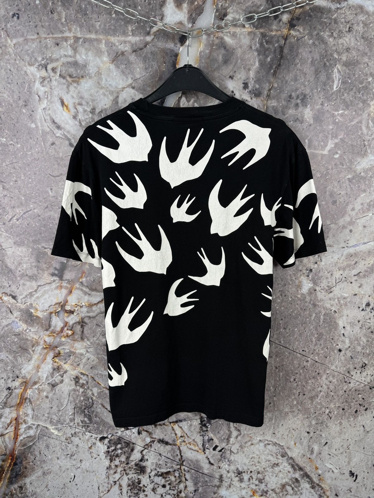 Alexander McQueen McQ Alexander McQueen Swallow Print T-Shirt Black White Size US M / EU 48-50 / 2 - 12 Thumbnail