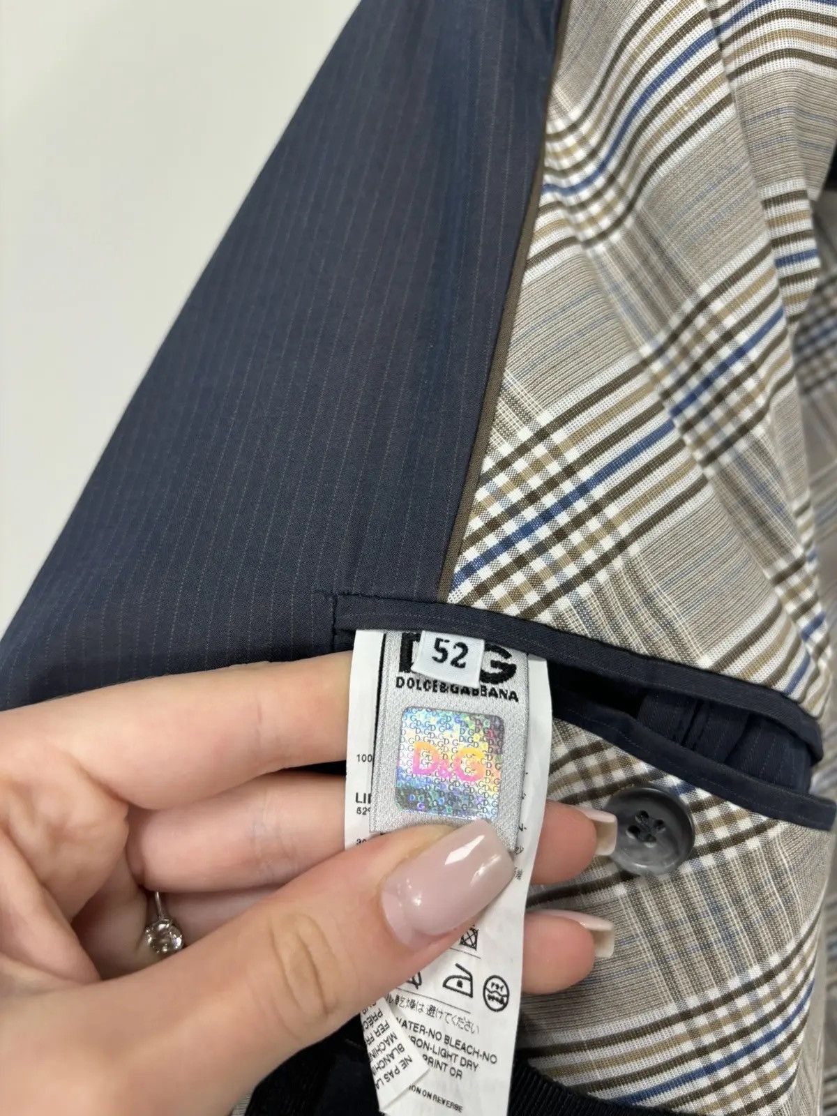 Dolce & Gabbana × Vintage Vintage Dolce & Gabbana Men’s Striped Rare Blazer Jacket Size 42R - 13 Thumbnail