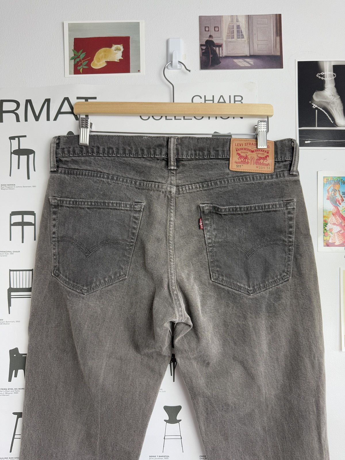 Levi's × Vintage Vintage levi’s 511 grey baggy washed denim pants 33x30 rare Size US 33 - 3 Thumbnail
