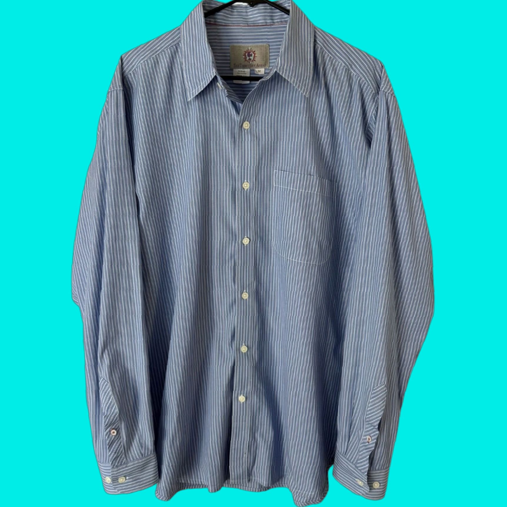 The Territory Ahead VINTAGE The Territory Ahead Men's Dress Shirt Long Sleeve Button-Up Cotton Blue M Size 40R - 1 Thumbnail
