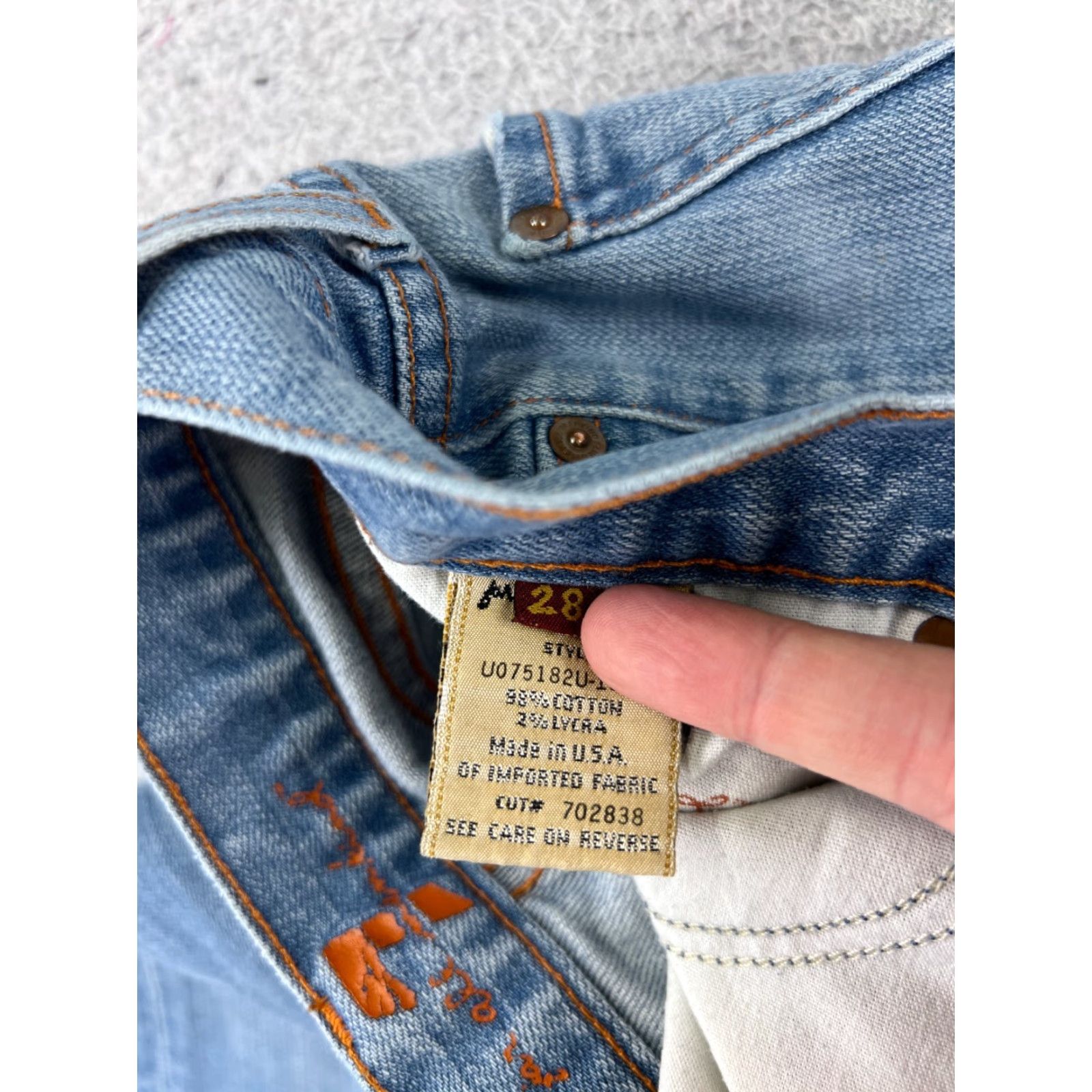 7 For All Mankind 7 For All Mankind Jeans Women Flared Denim Blue 28x28 26x28 Embroidered Comfort Distressed Pockets Cotton Size 28" / US 6 / IT 42 - 7 Thumbnail