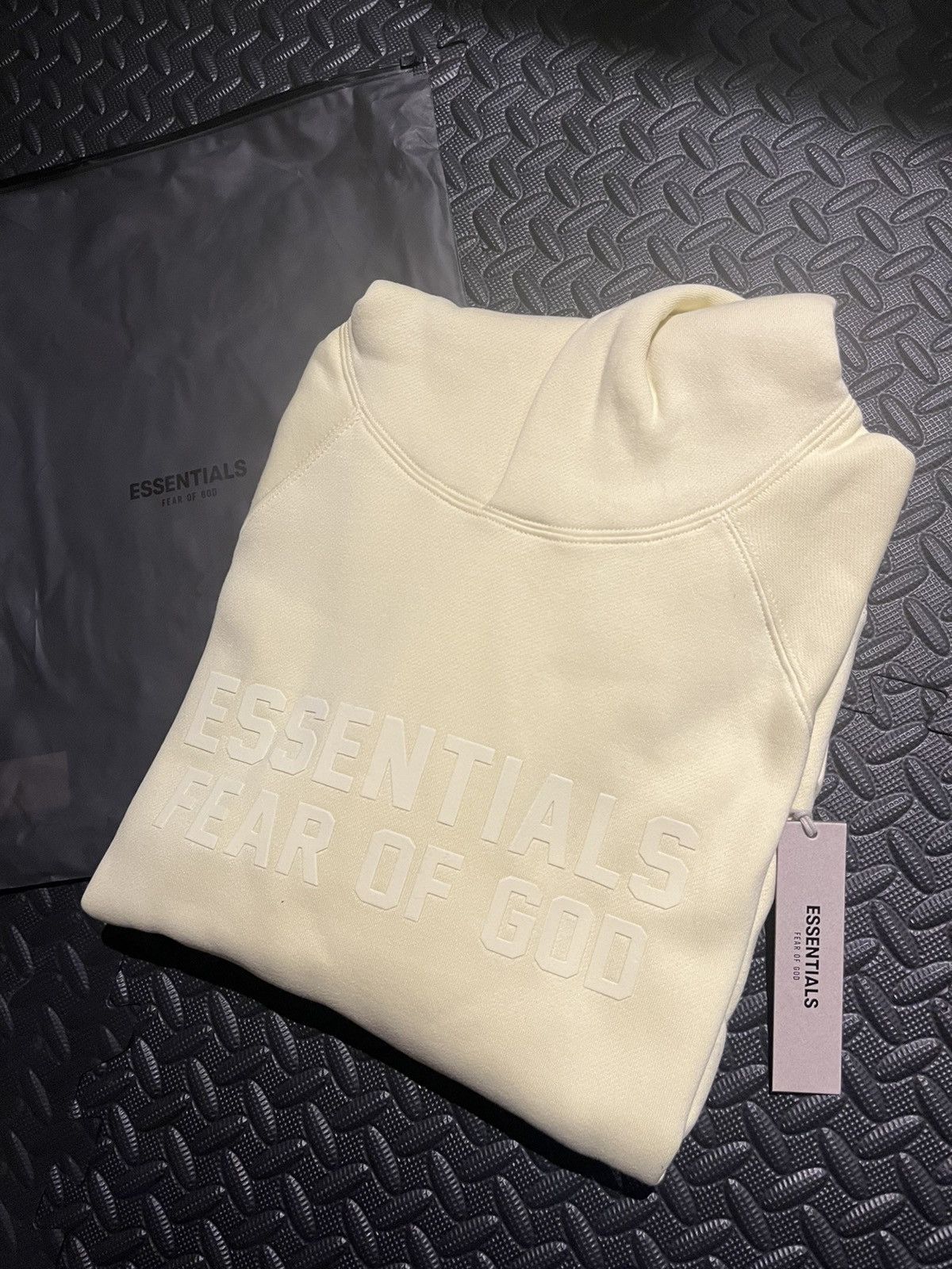 image of Essentials Fear Of God Hoodie in Yellow, Men's (Size 2XL)