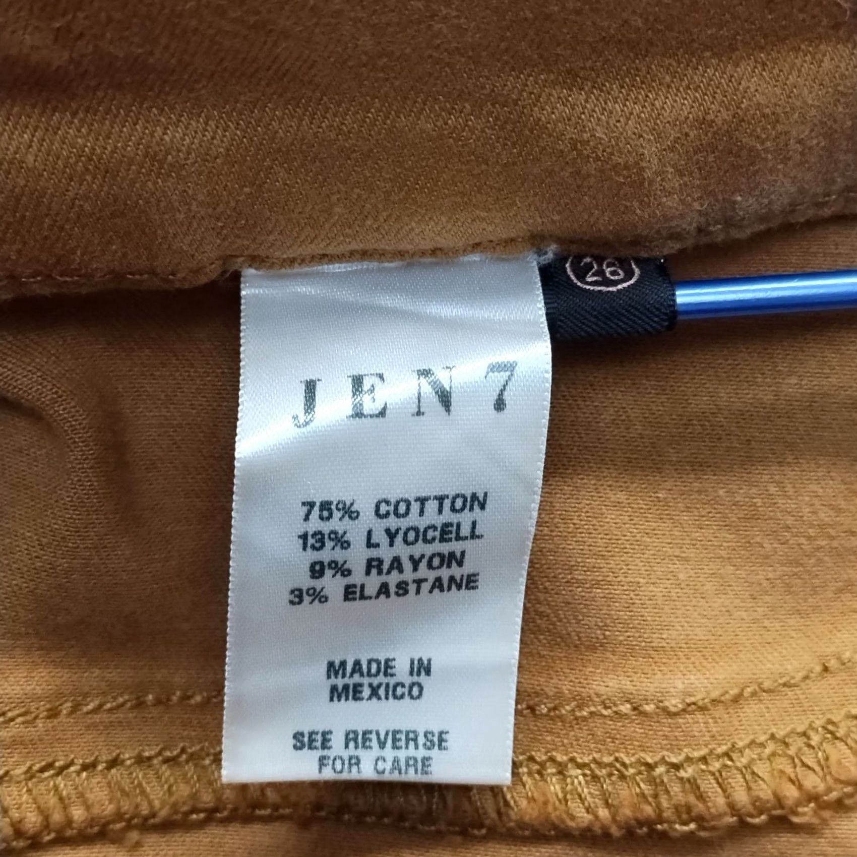 7 For All Mankind Jen7 by 7 For All Mankind Ankle Jeans Womens 26 Brown Denim Comfort Skinny Leg Size 26" / US 2 / IT 38 - 7 Thumbnail