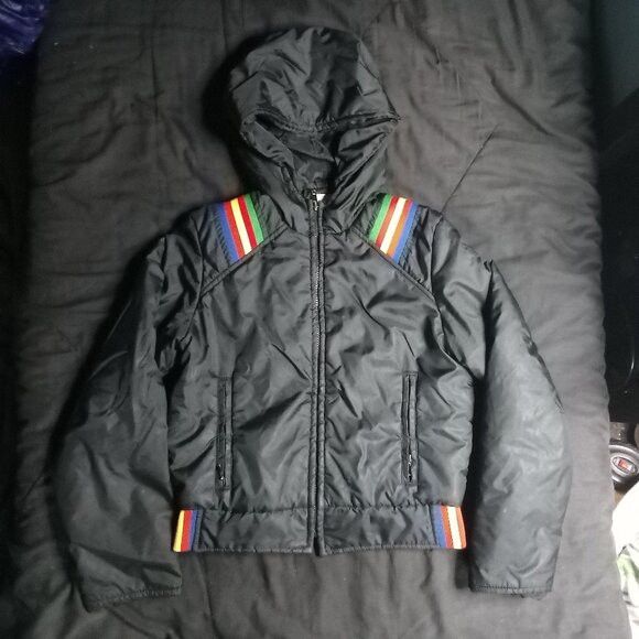 Other Vintage Rainbow Stripes Chevron Ski Jacket Hooded Parka Size S / US 4 / IT 40 - 2 Thumbnail
