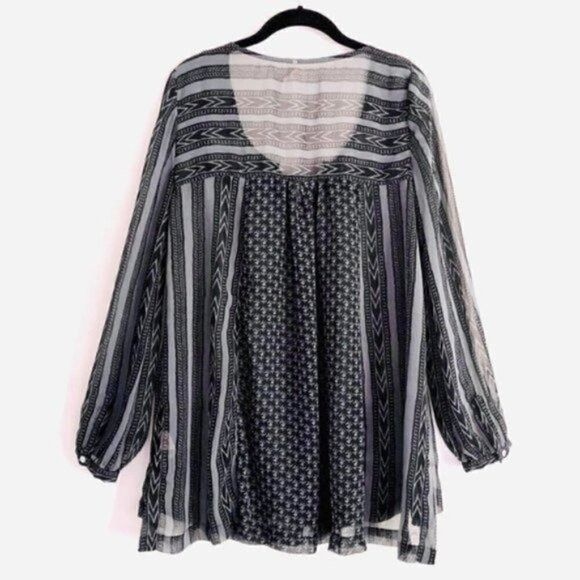 Free People Free People Top S Feather in Wind Embellished Sheer Printed Size S / US 4 / IT 40 - 8 Thumbnail