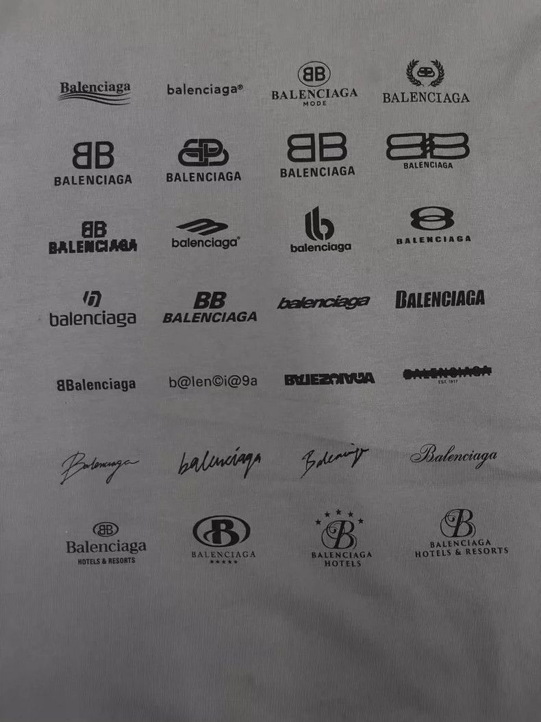 Balenciaga Balenciaga Logo Printed Crew Neck Short Sleeve Tee Size US L / EU 52-54 / 3 - 3 Thumbnail