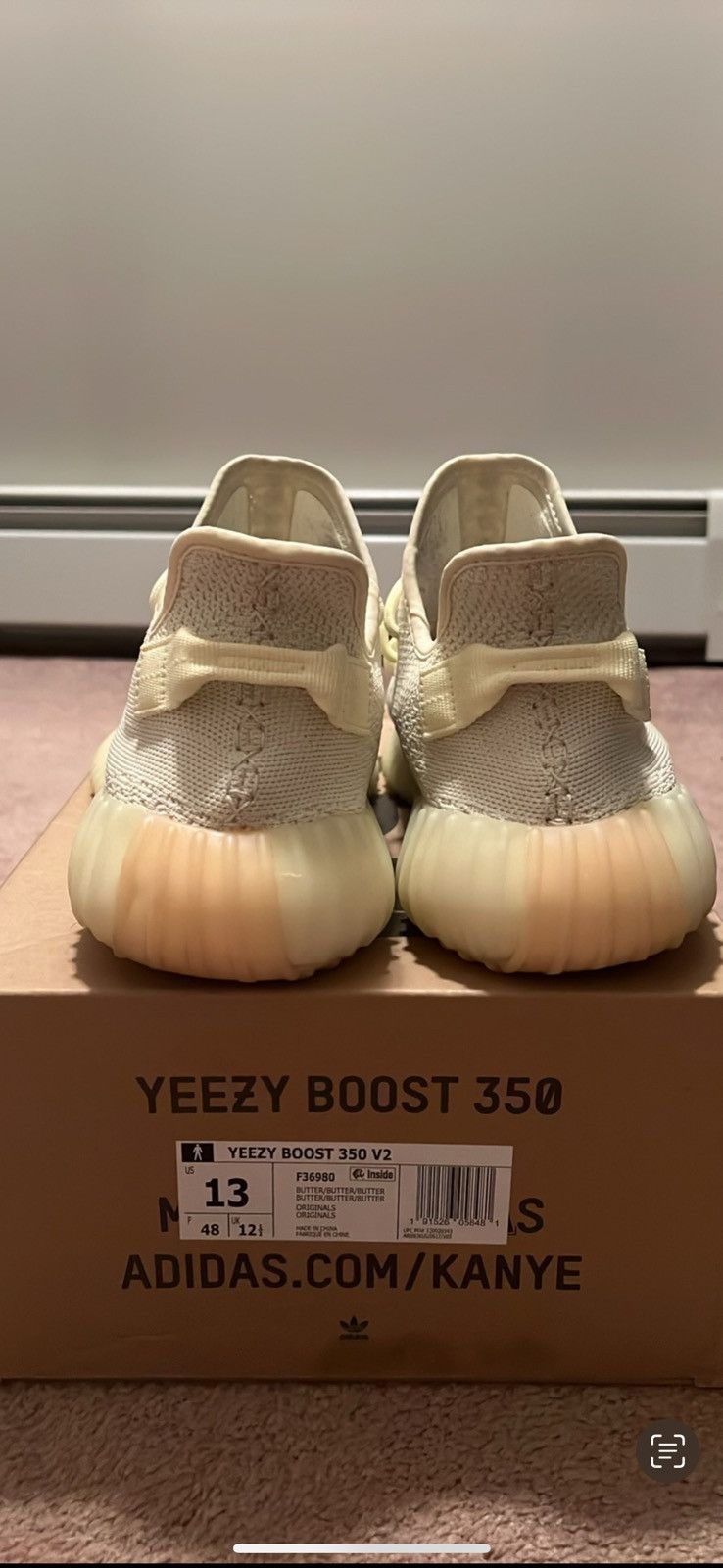 Adidas × Yeezy Yeezy Adidas Boost 350 V2 in Butter Size US 13 / EU 46 - 3 Thumbnail