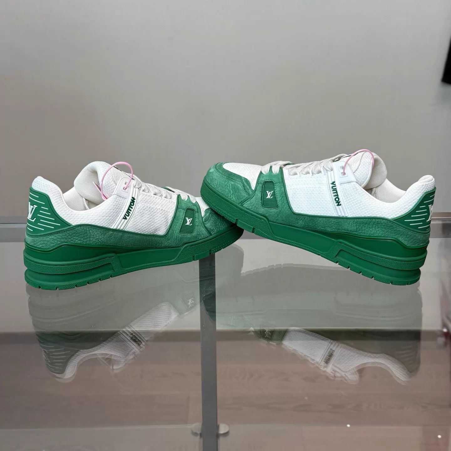 Louis Vuitton LV Trainer White Green Colorblock Men's UK9 99 Size US 10 / EU 43 - 6 Thumbnail