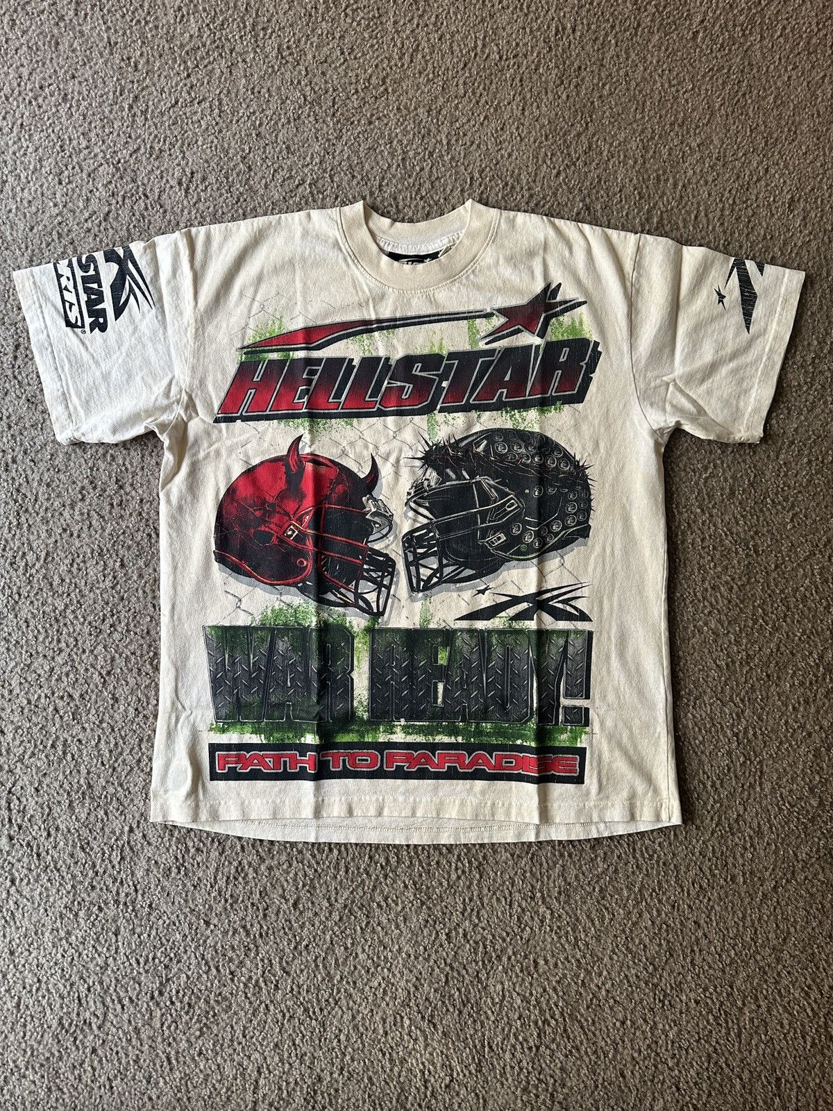 HELLSTAR Large/ L HELLSTAR War Ready T-shirt (White) | Grailed