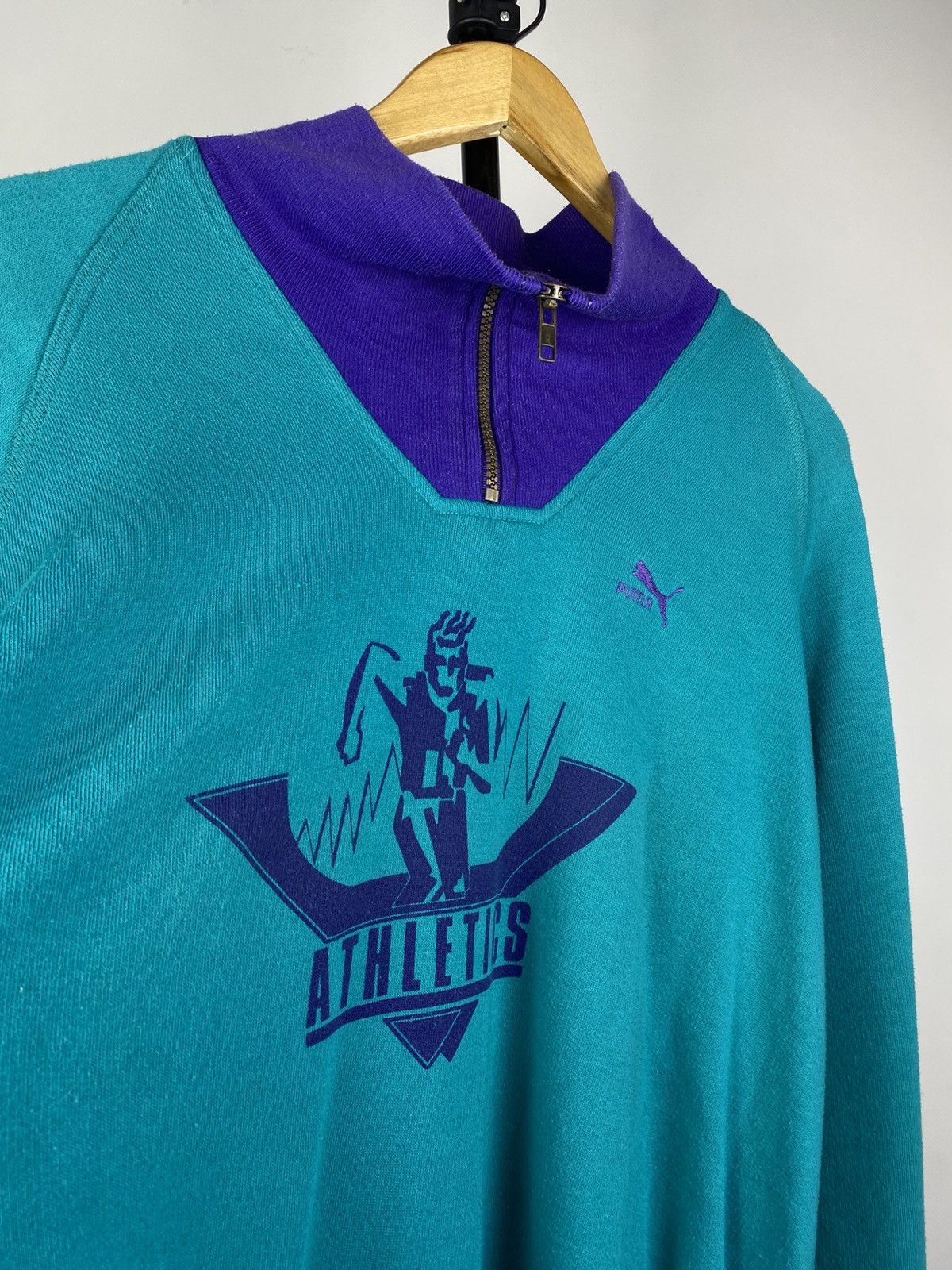 Puma × Vintage Vintage 90s PUMA Athletics logo Oversized y2k T Shirt Size US L / EU 52-54 / 3 - 3 Thumbnail