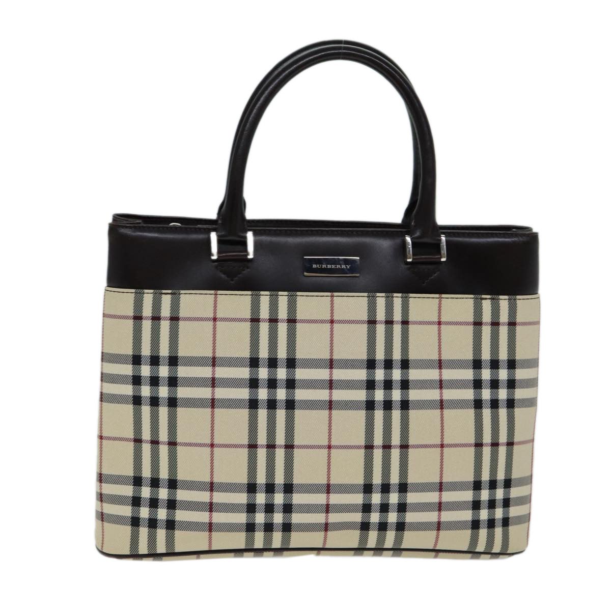 Burberry Nova Check Beige Canvas Handbag (Pre-Owned) Size ONE SIZE - 1 Thumbnail