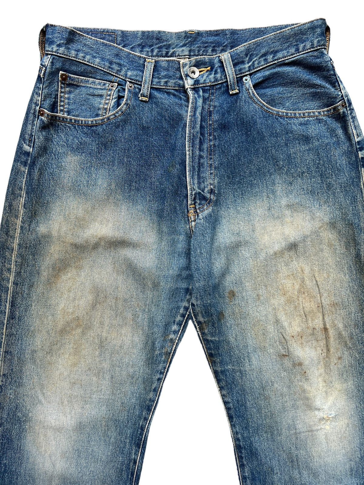 Uniqlo Vintage 90s Uniqlo Distressed Wide Mudwash Jeans 32x29 Size US 32 / EU 48 - 4 Thumbnail