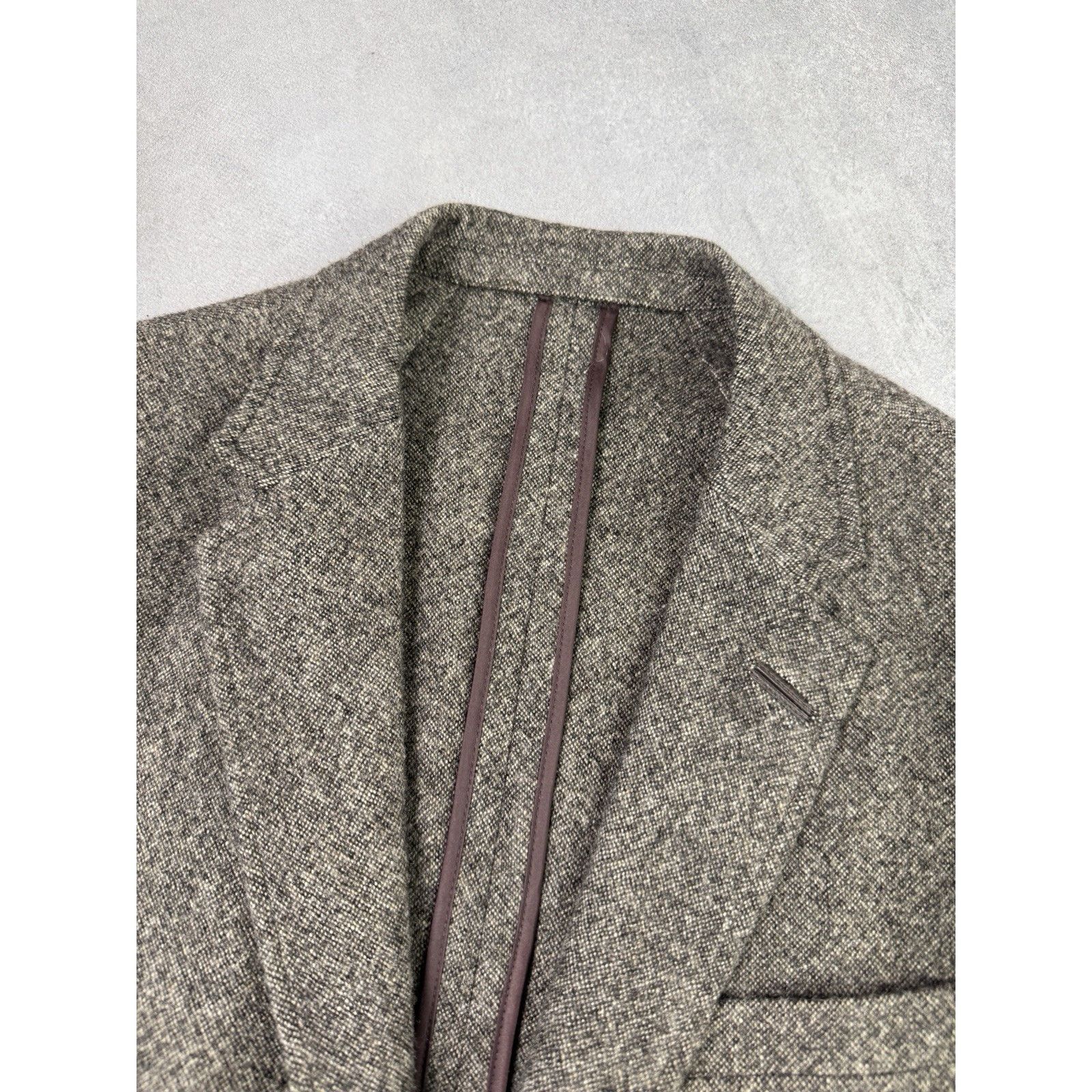 Donna Karan DNKY Donna Karan Men Wool Blazer Brown Size 40”/110cm Jacket Size 40R - 3 Thumbnail
