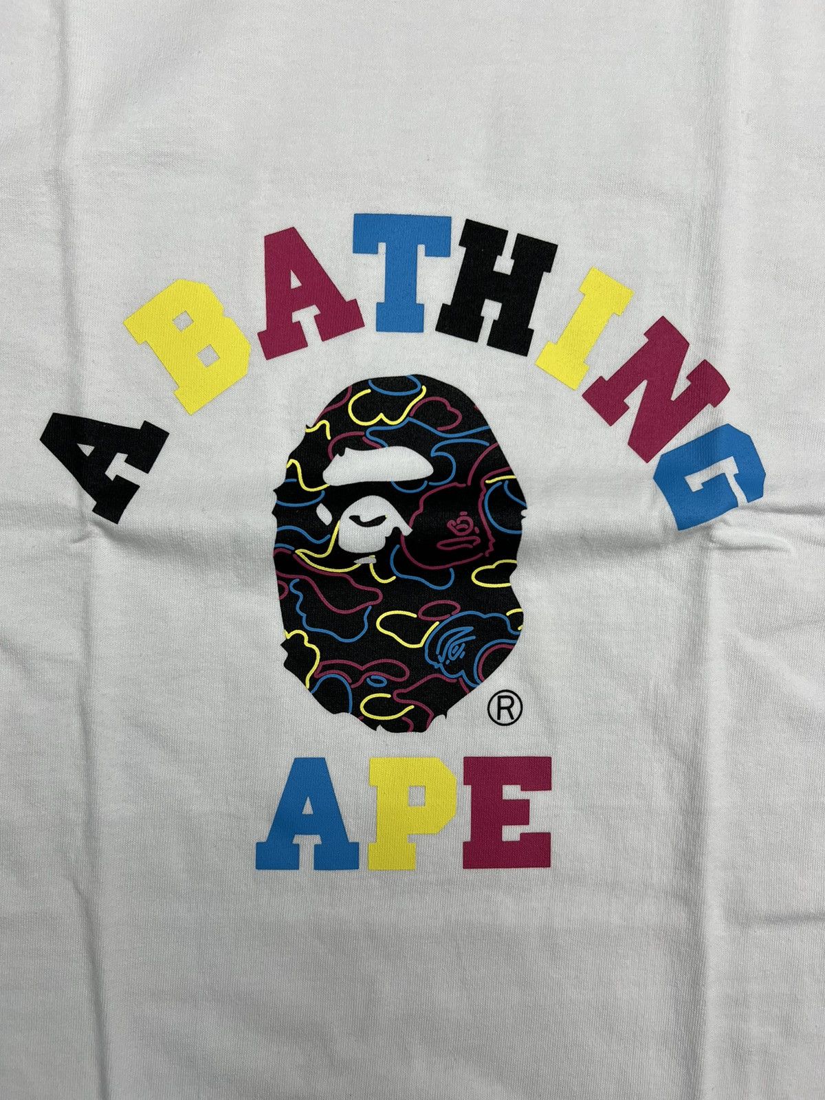 Bape Bape Neon Camo College T-Shirt (3XL) Size US XXL / EU 58 / 5 - 2 Thumbnail