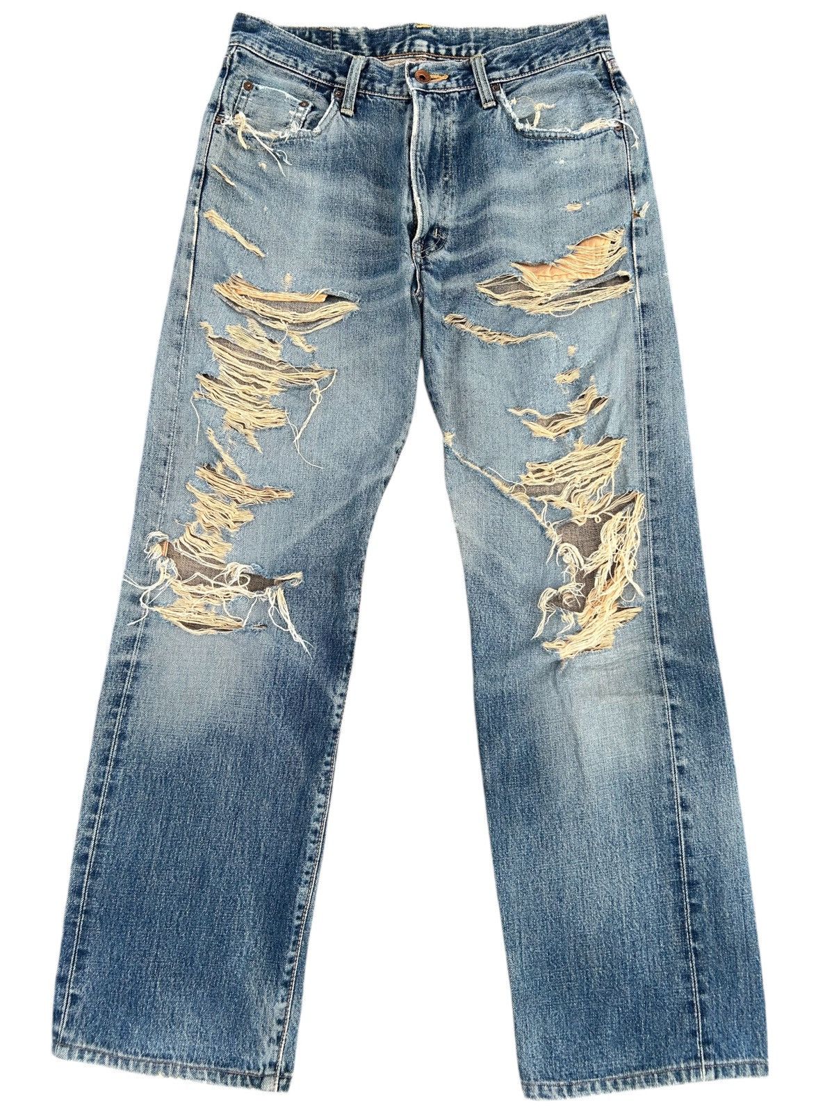 Kapital Thrashed Vintage Edwin 505xx Selvedge Denim Jeans Size US 30 / EU 46 - 1 Thumbnail