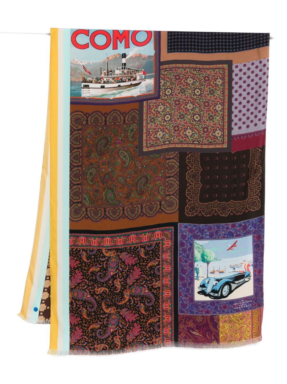 Pierre-Louis Mascia LAGO DI COMO SILK PRINTED SCARF Size ONE SIZE - 1 Thumbnail