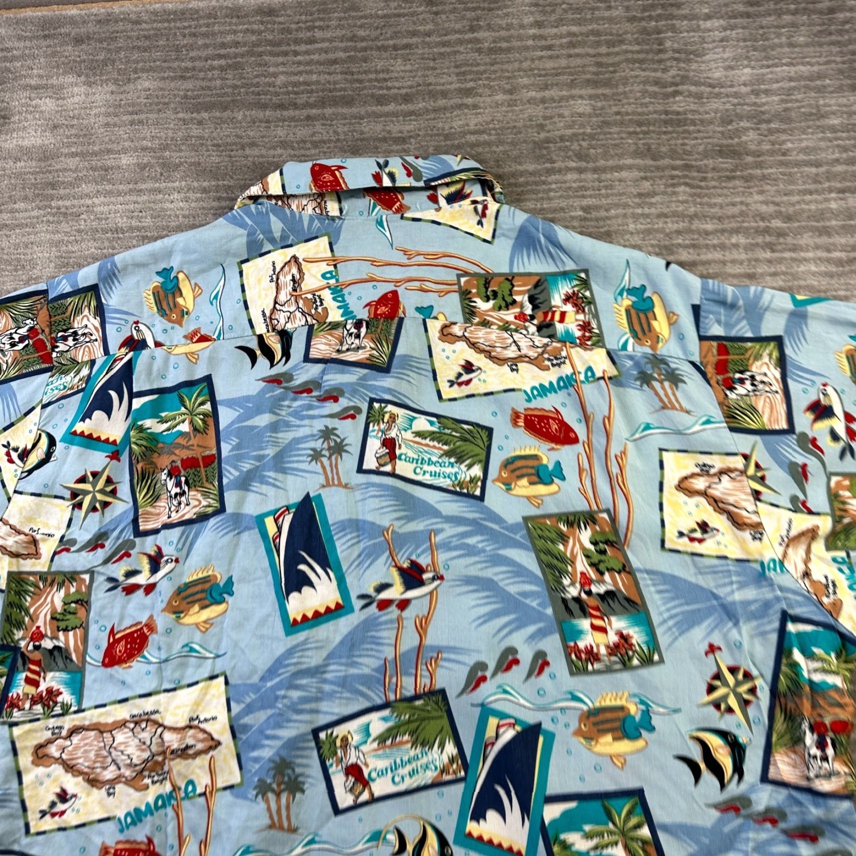 Reyn Spooner VINTAGE Reyn Spooner Shirt Mens XL Blue Jamaica All Over Print Joe Kealoha Size US XL / EU 56 / 4 - 5 Thumbnail