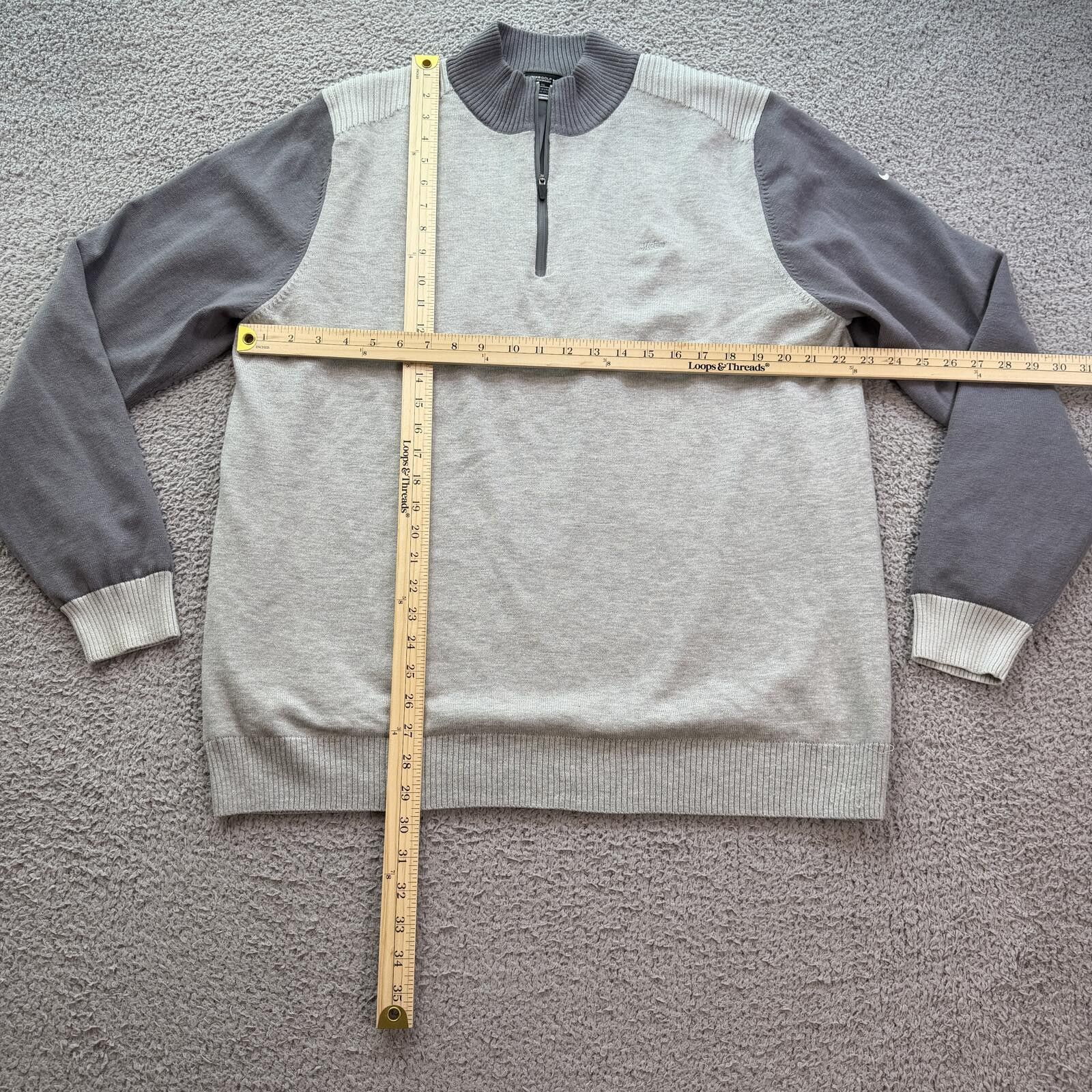 Nike Nike Golf New York Mets Quarter Zip Sweater XL Grey MLB Team Size US XL / EU 56 / 4 - 3 Thumbnail