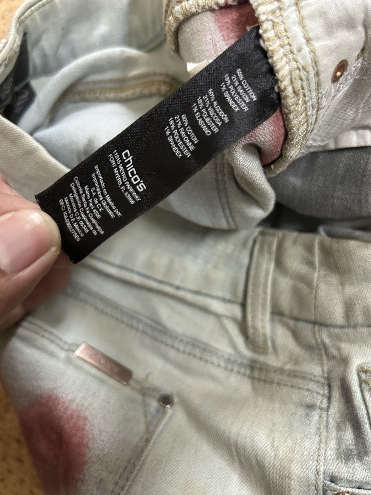 Chicos × Vintage SO SLIMMING by CHICO'S Street Punk Art Style Denim Size US 32 / EU 48 - 10 Thumbnail