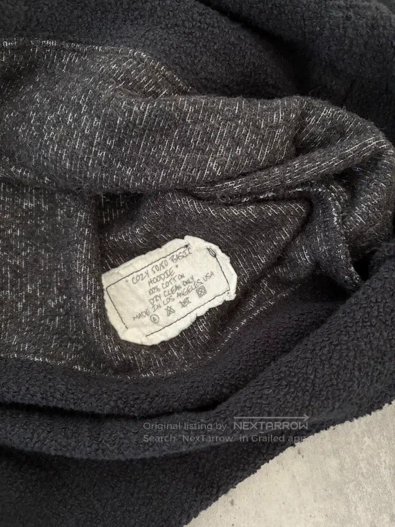 Greg Lauren Greg Lauren Black Handmade Patchwork Hooded Sweatshirt Size US M / EU 48-50 / 2 - 4 Thumbnail