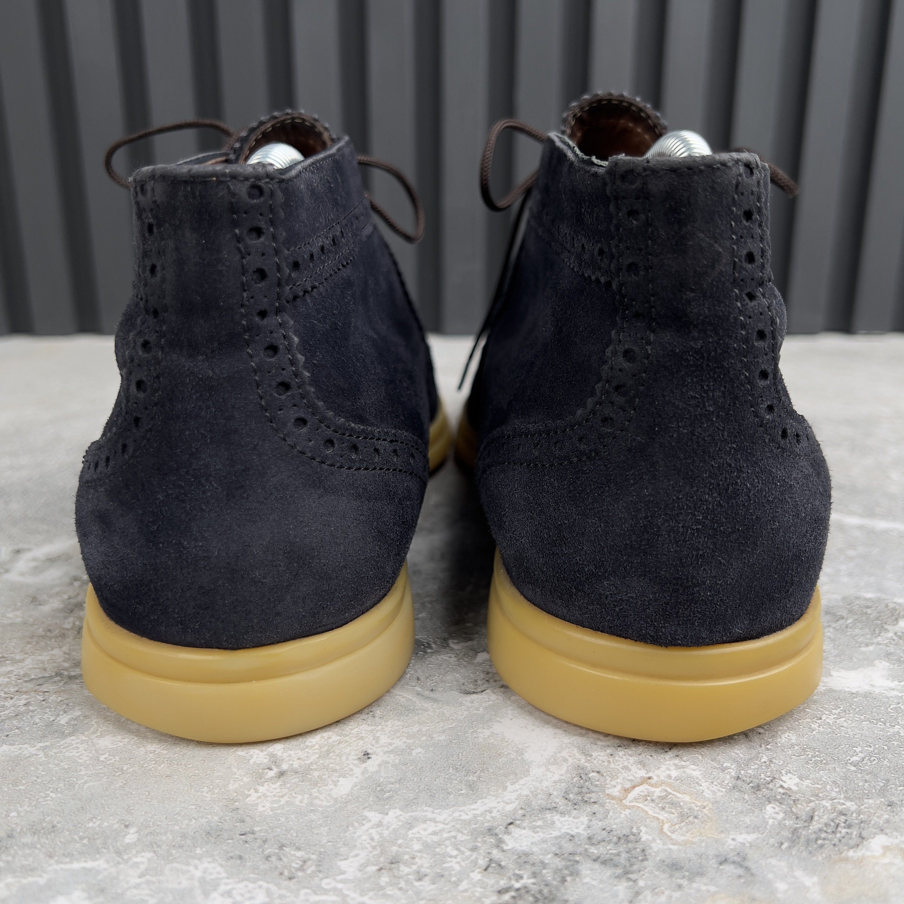 Loro Piana Desert Laced Boots Wing Tip Blue Suede Size US 10 / IT 40 - 7 Thumbnail