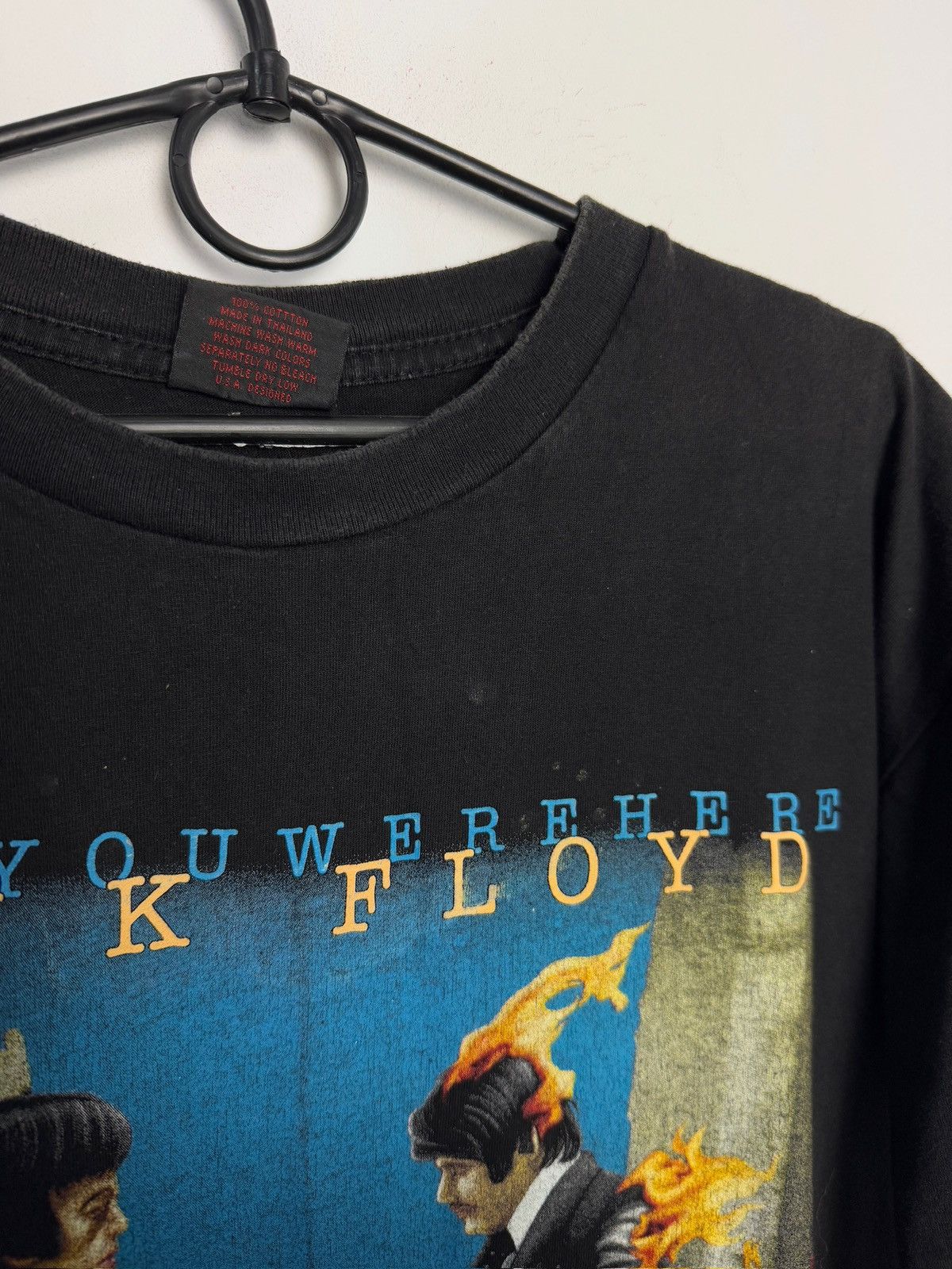 Band Tees × Pink Floyd × Vintage Pink Floyd Wish You Were Here Rock Band T-Shirt Size US XL / EU 56 / 4 - 4 Thumbnail