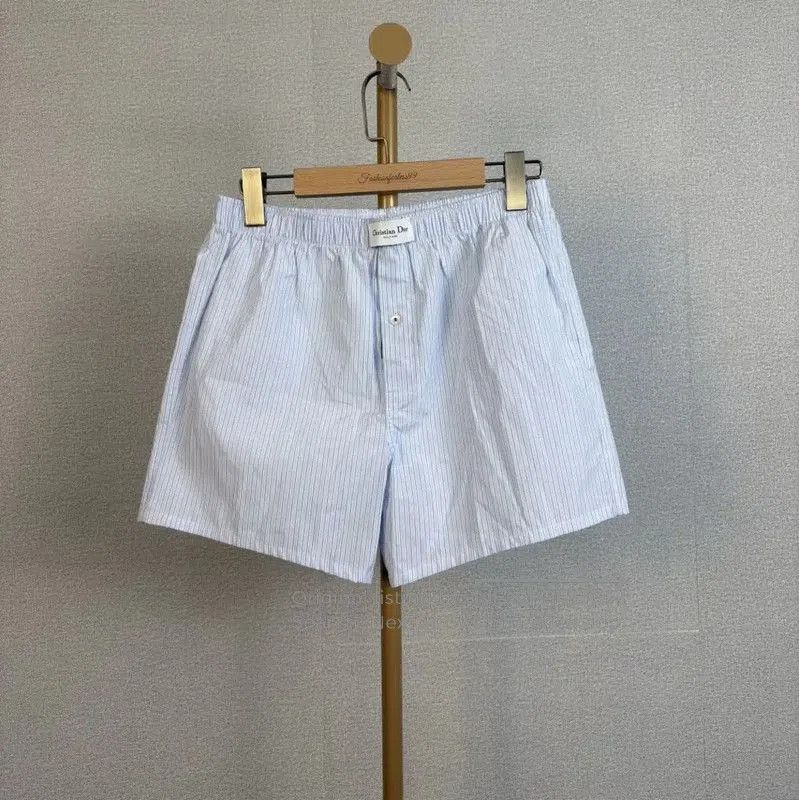Dior Dior Summer Light Blue Cotton Striped Shorts . Size 23" - 1 Thumbnail