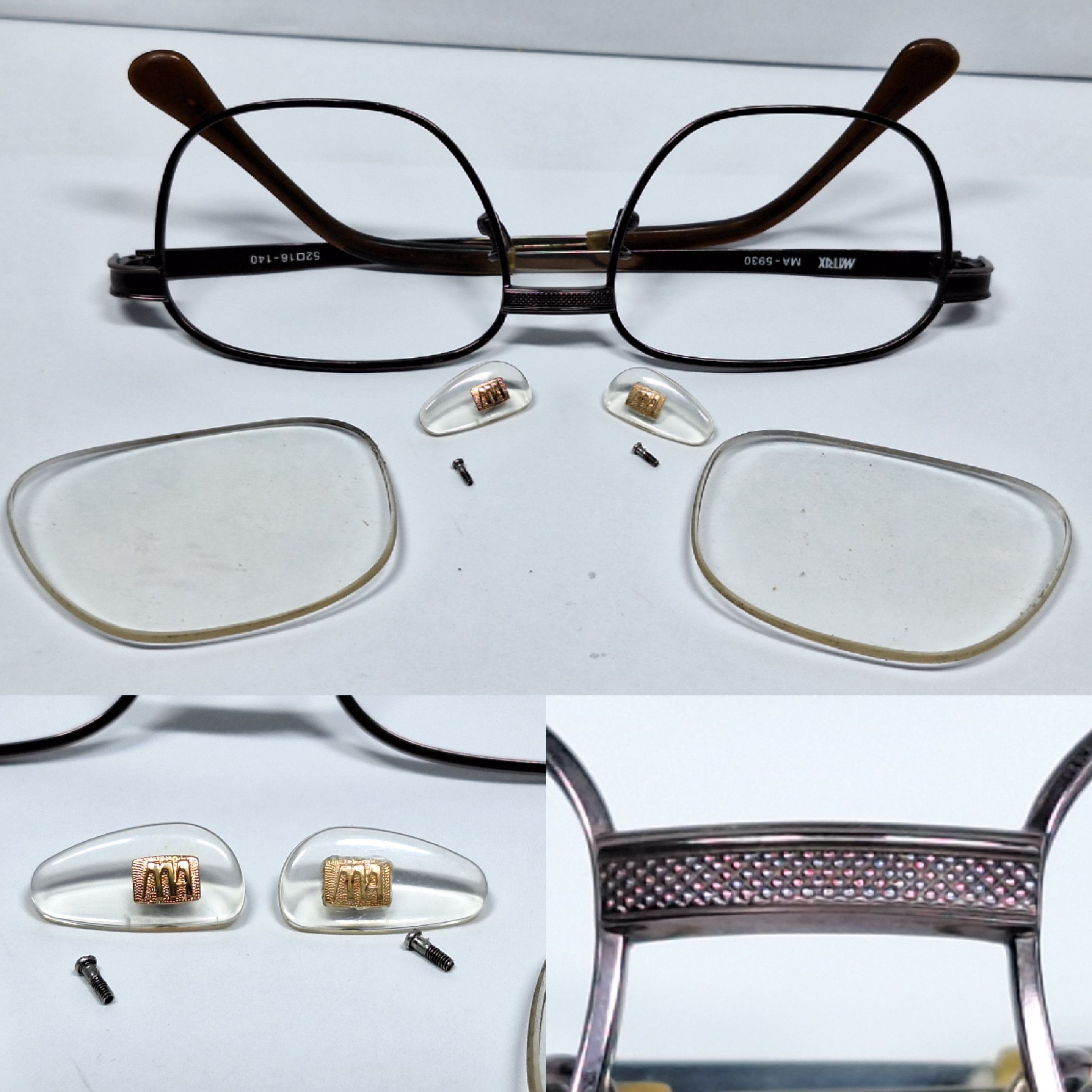 Vintage Matrix MA-5930 All Titan IP Ion Plating Glasses All Titanium Size ONE SIZE - 9 Thumbnail