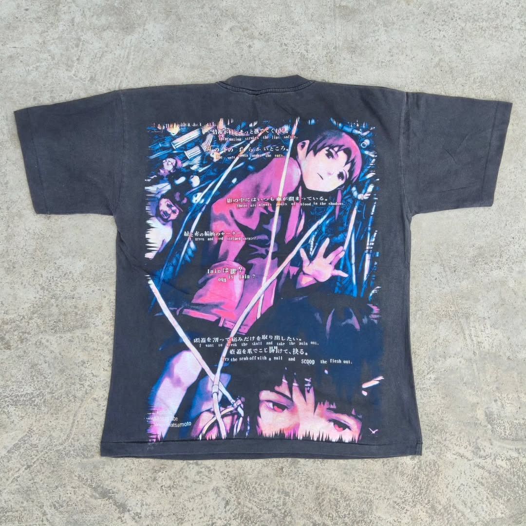 Anime × Japanese Brand × Vintage ‼️LIMITED TSHIRT LAIN : SOLO LAIN‼️ Size US XL / EU 56 / 4 - 2 Thumbnail