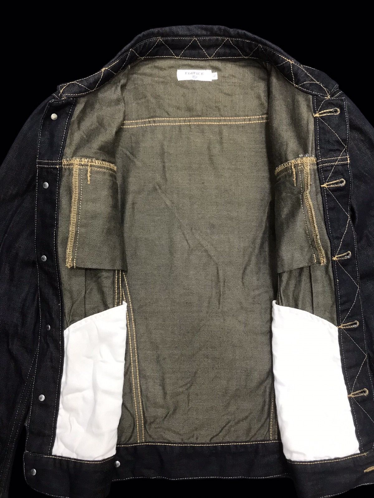 Japanese Brand 💥ARCHIVAL💥EDIFICE MUDWASH DENIM TRUCKER F201 Size US XS / EU 42 / 0 - 18 Thumbnail