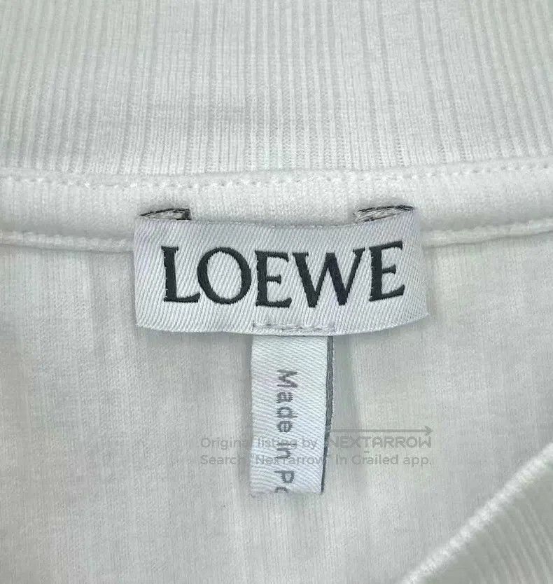 Loewe Loewe White embroidered logo knitted short sleeve Size L / US 10 / IT 46 - 3 Thumbnail