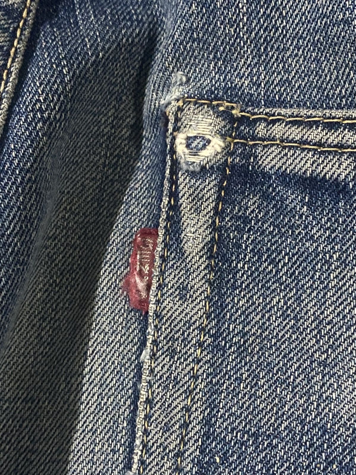 Warehouse Vintage 90s Warehouse patch leather Selvedge distressed Size US 32 / EU 48 - 22 Thumbnail