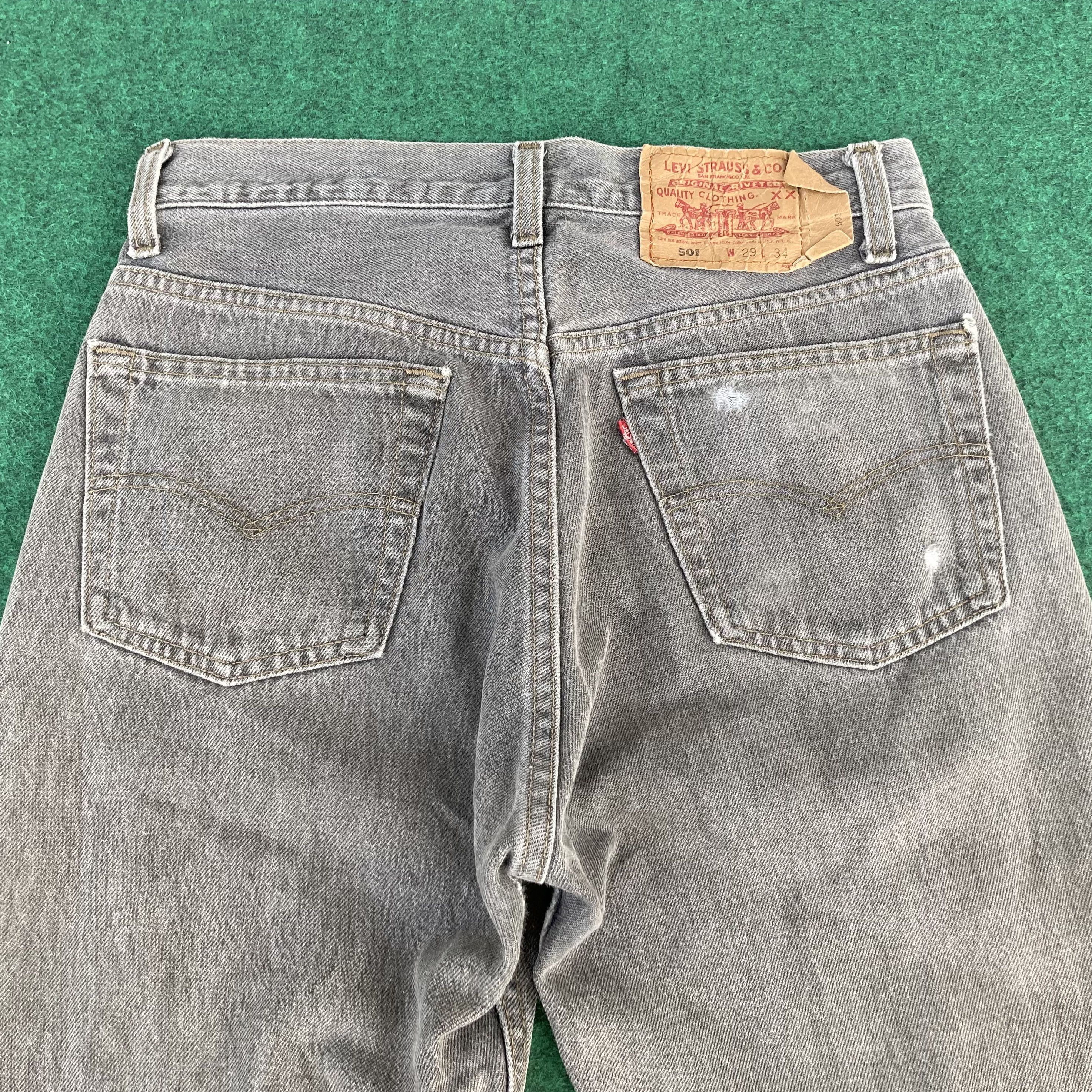 Levi's × Vintage Vtg Levi's 501 Faded Black Denim Sz 28 Jeans Size US 28 / EU 44 - 8 Thumbnail