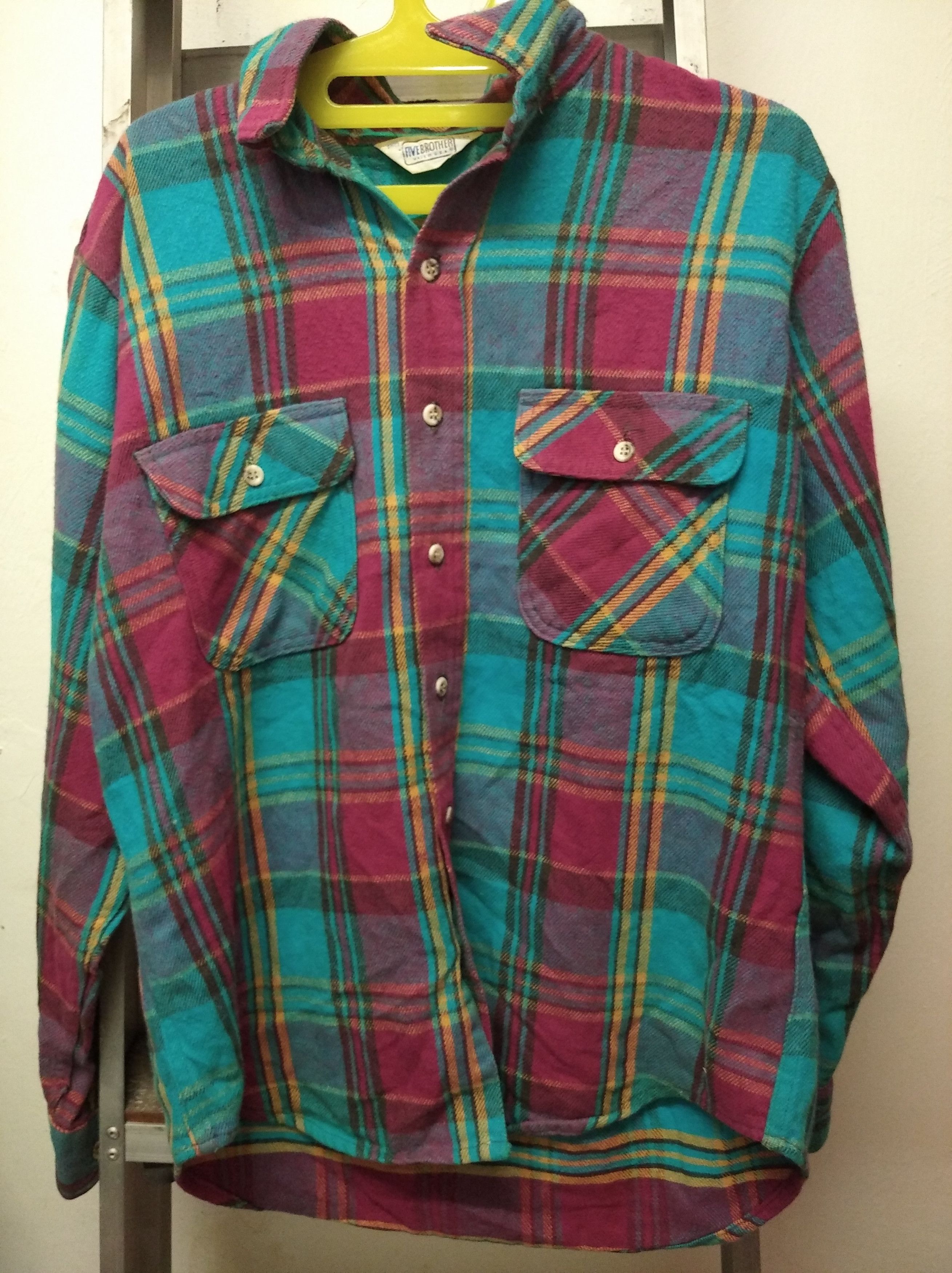 FiveBrother × Flannel × Vintage Five brother vintage flannel shirt Size US L / EU 52-54 / 3 - 1 Thumbnail