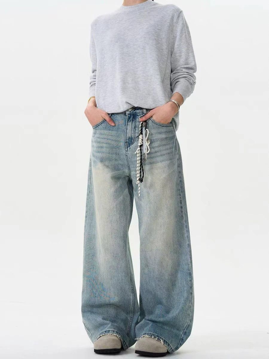 Jean American retro cleanfit washed distressed jeans Size US 32 / EU 48 - 4 Thumbnail