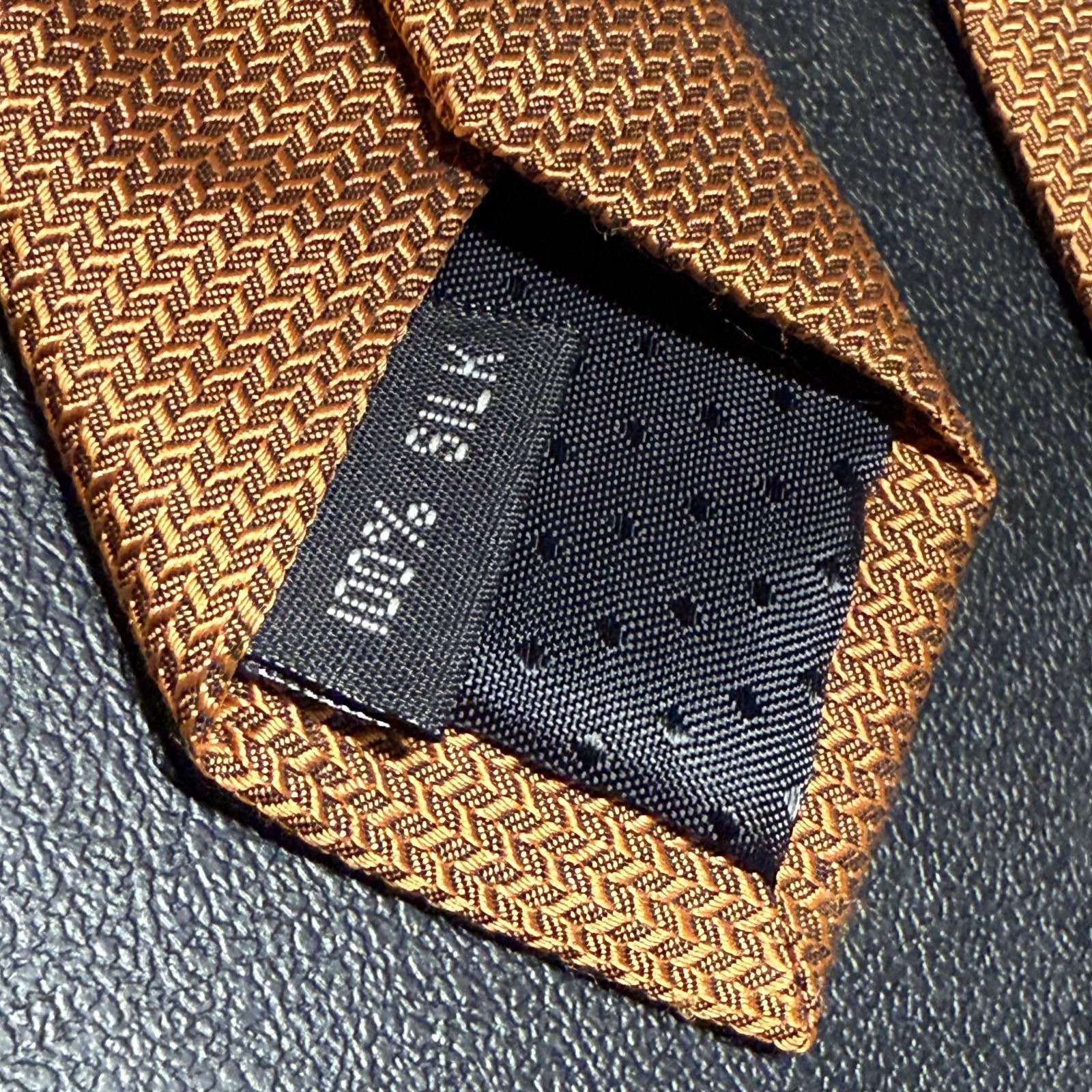 Giuseppe Zanotti Vtg Zianetti 100% Silk Orange Italian Made Neck Tie NWT Size ONE SIZE - 2 Thumbnail