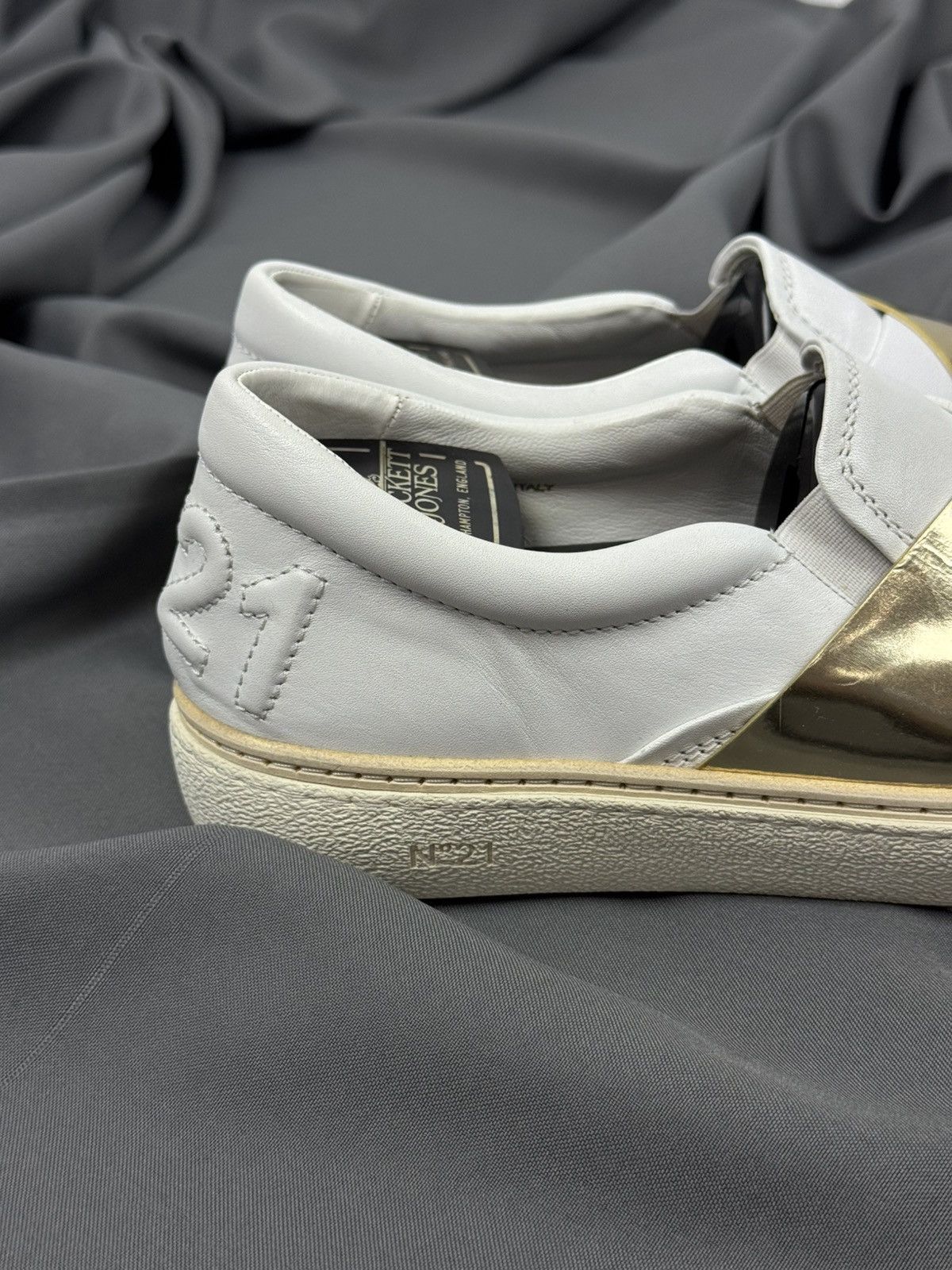 N21 N21 Slip On Leather White/Gold Shoes Made in Italy Size US 9 / EU 42 - 3 Thumbnail