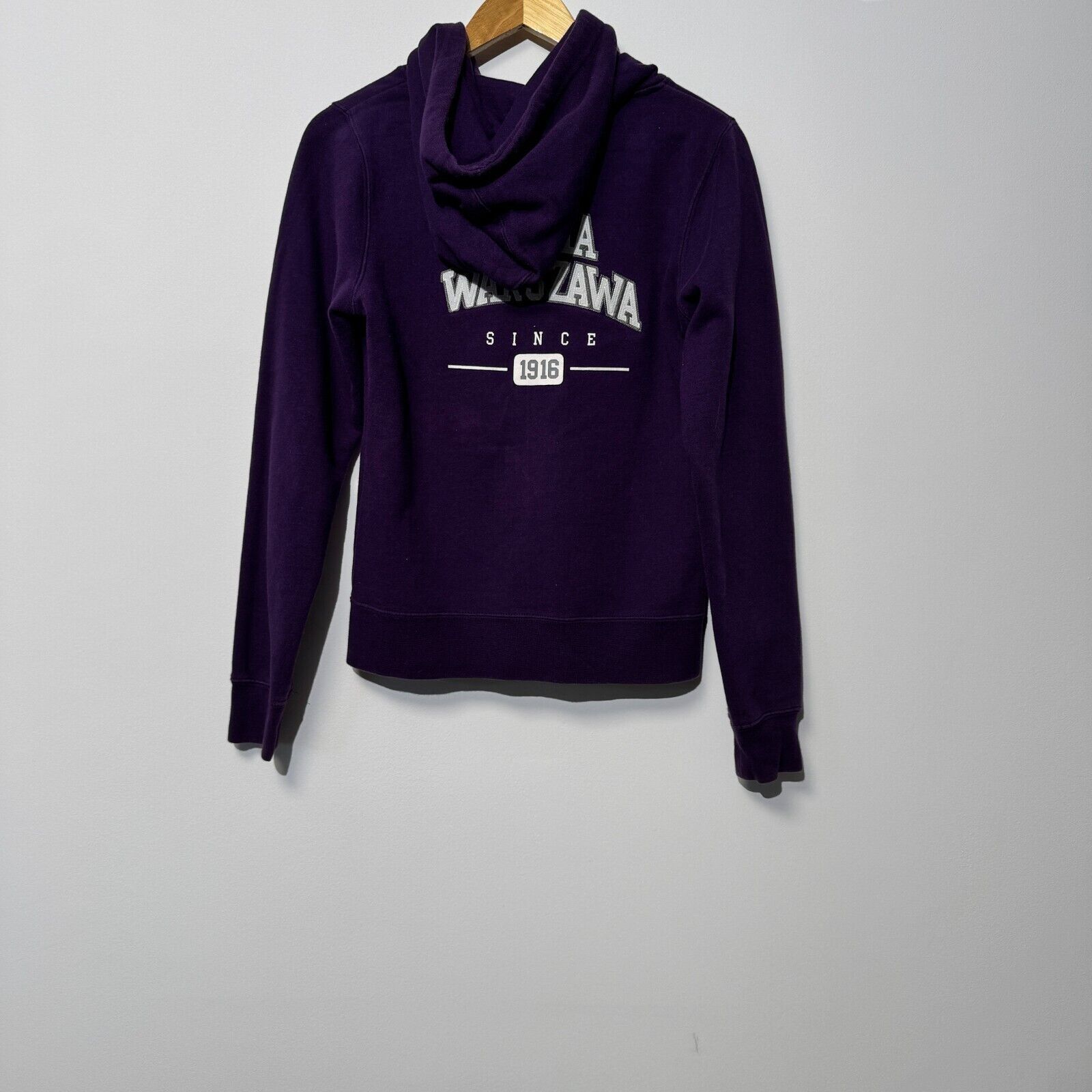 Vintage Vintage Unisex Purple Cotton Zip Hoodie Size M Legia Size US M / EU 48-50 / 2 - 10 Thumbnail