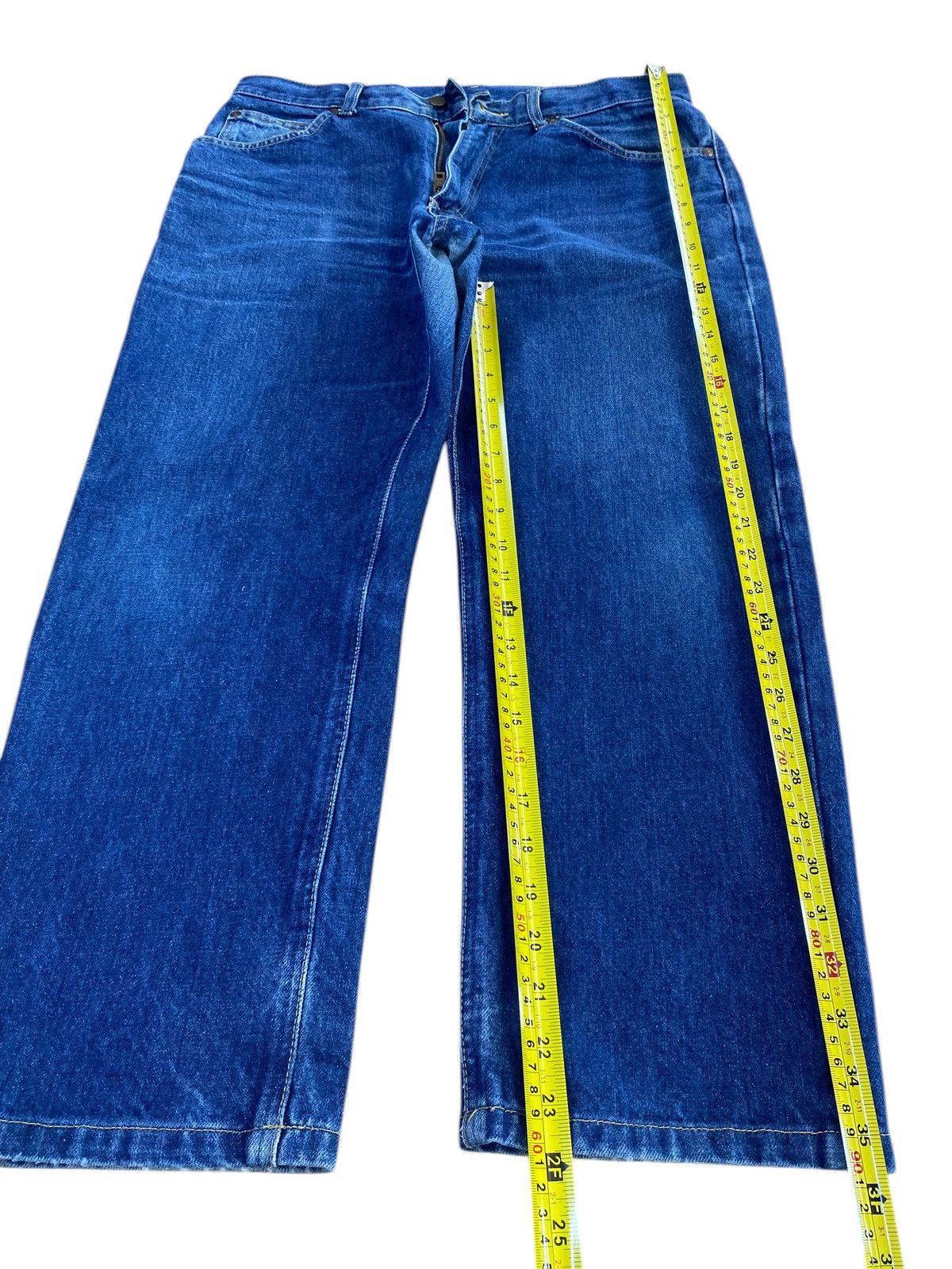 Lee Lee Whiskers Dark Wash Style Straight Cut Jeans Size US 34 / EU 50 - 8 Thumbnail