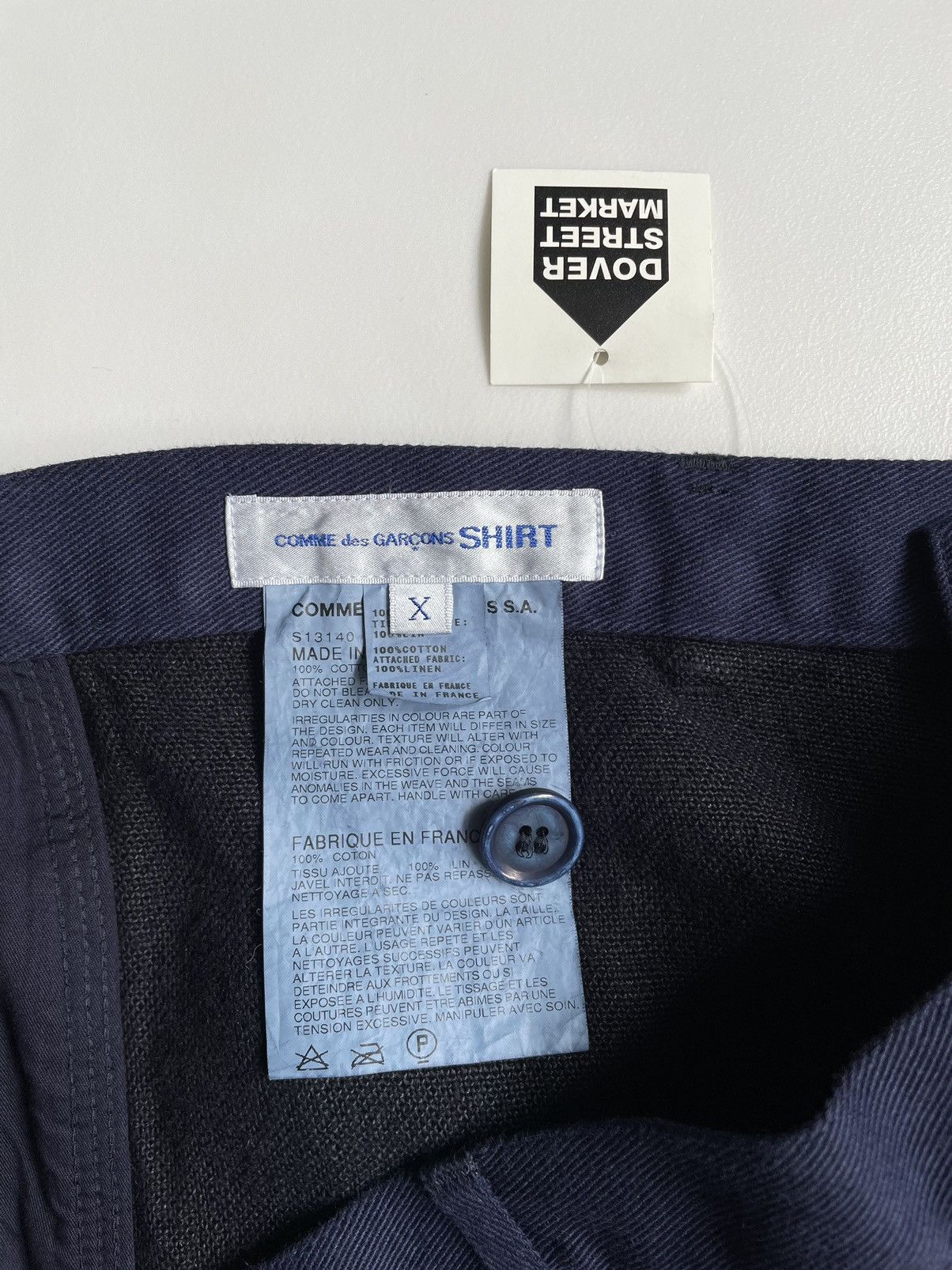 Comme des Garcons Contrast Linen Front Utility Trousers Size US 34 / EU 50 - 4 Thumbnail