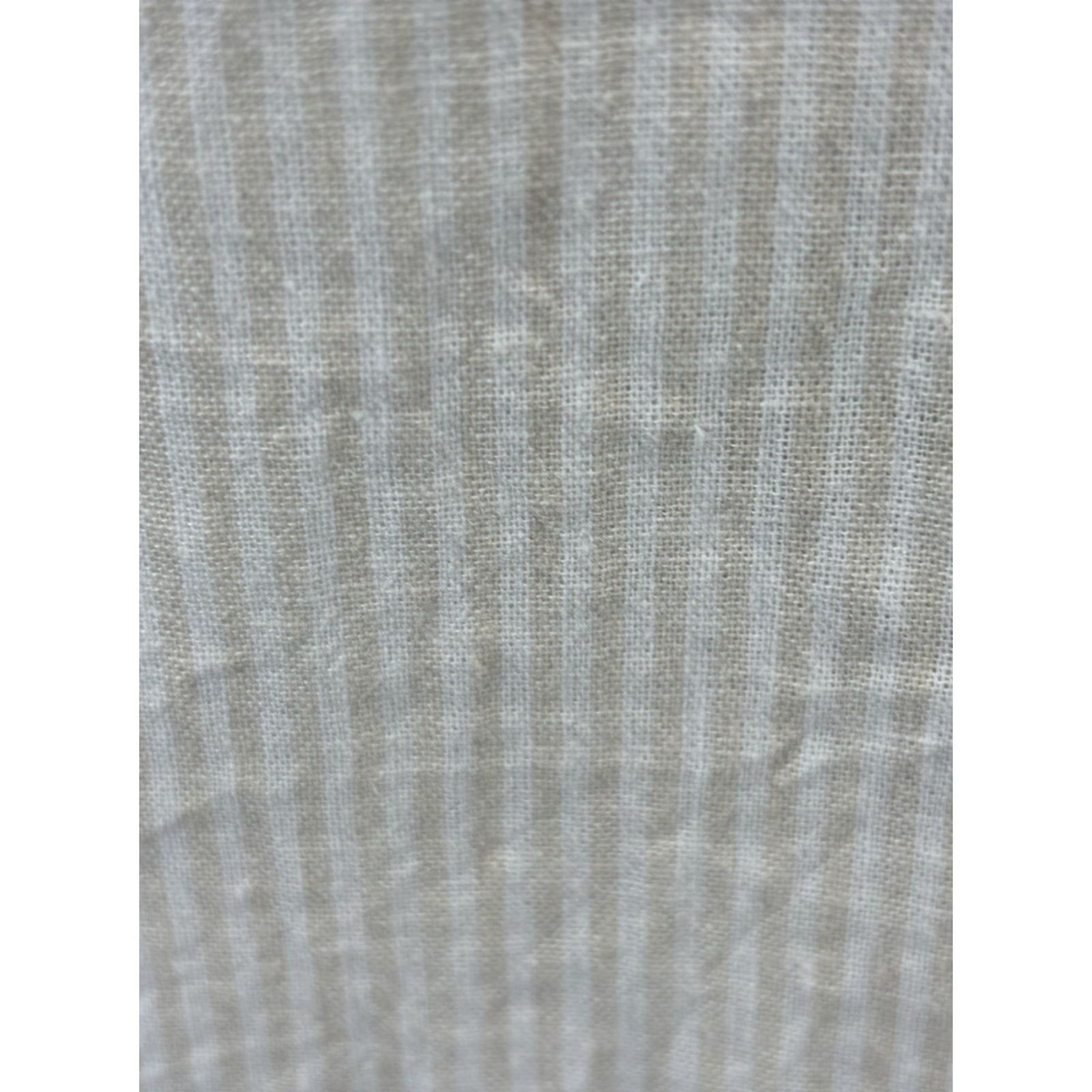 Saks Fifth Avenue VINTAGE Saks Fifth Avenue Women's Short Sleeve Button-Up Shirt Sz Small Linen Blend White Tan Striped Coastal Size S / US 4 / IT 40 - 6 Thumbnail