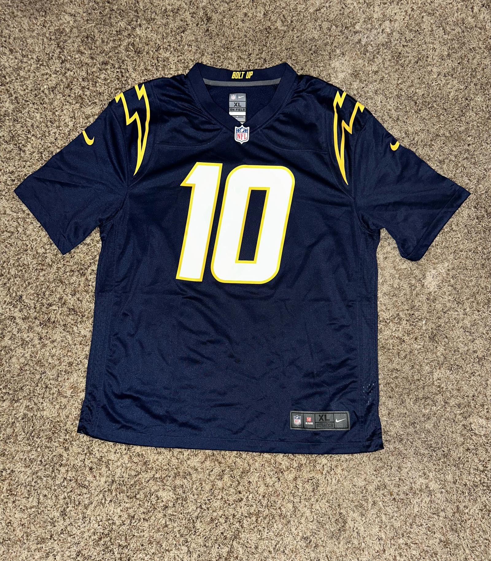 image of Nfl x Nike Men's La Chargers Justin Herbert Nike Navy Alternate Jersey in Blue (Size XL)