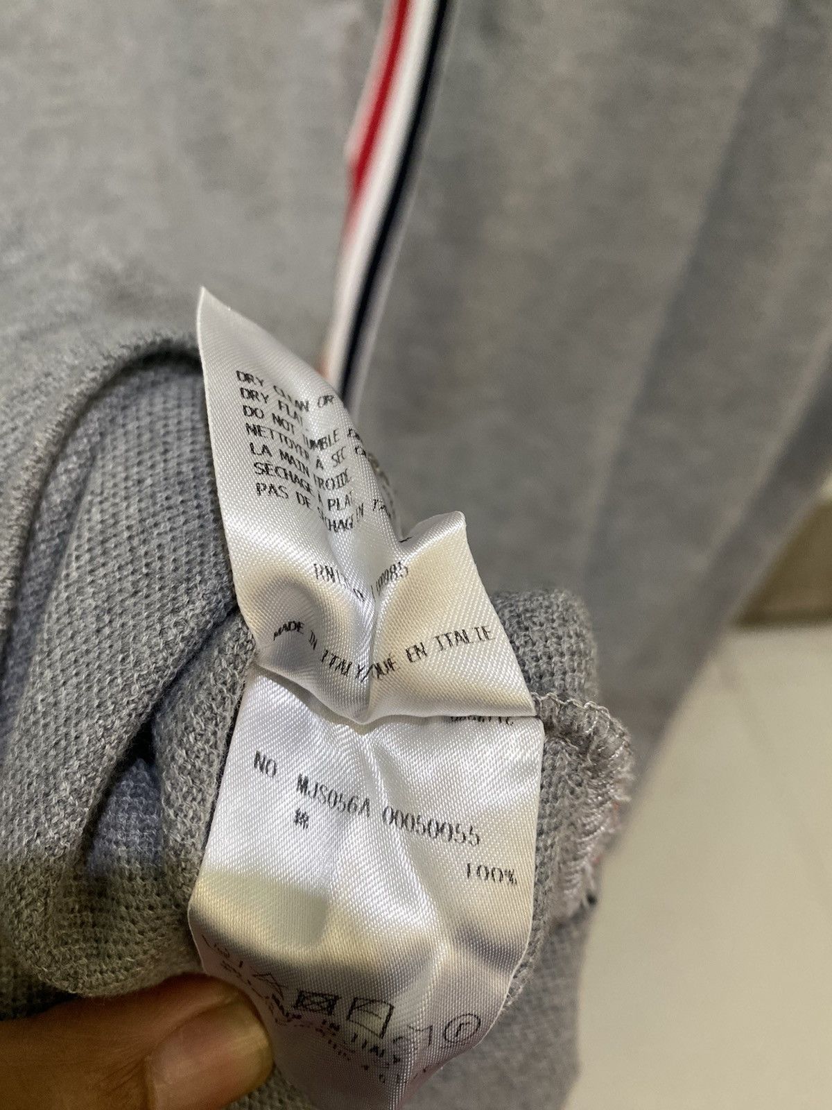 Moncler × Moncler Grenoble × Thom Browne Thom browne grosgrain loop back pique tshirt Size US L / EU 52-54 / 3 - 9 Thumbnail